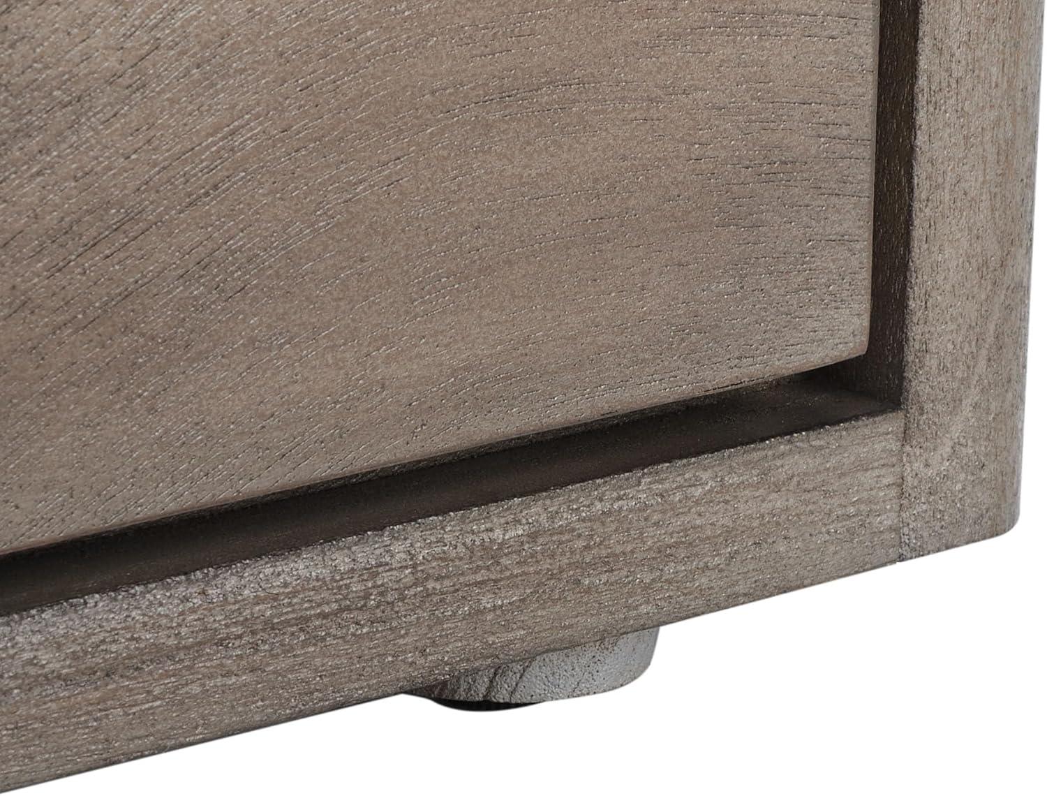 image:imageSAFAVIEH Couture Home Collection Rosey Light Grey 3Drawer Wood Nightstand Table Fully AssembledLight Brown
