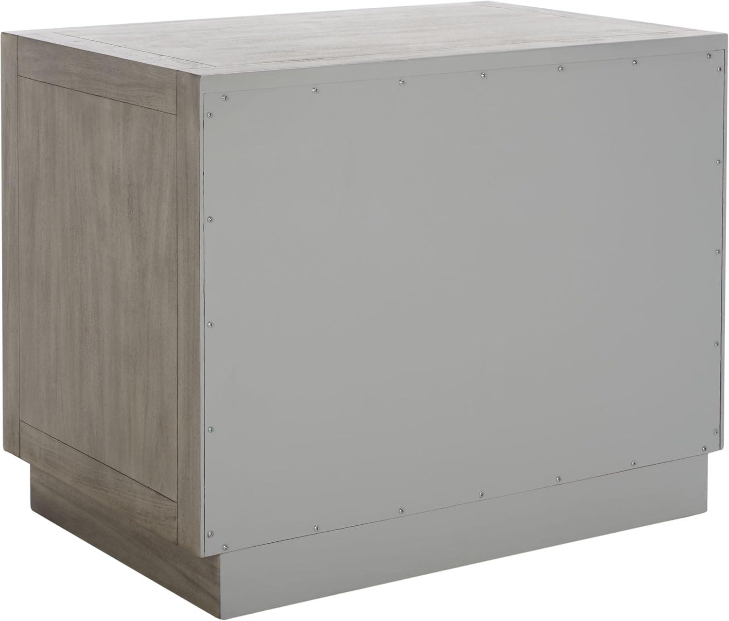 image:imageSAFAVIEH Couture Home Collection Steve Light Brown 2Drawer Wood Nightstand Table Fully AssembledLight Grey