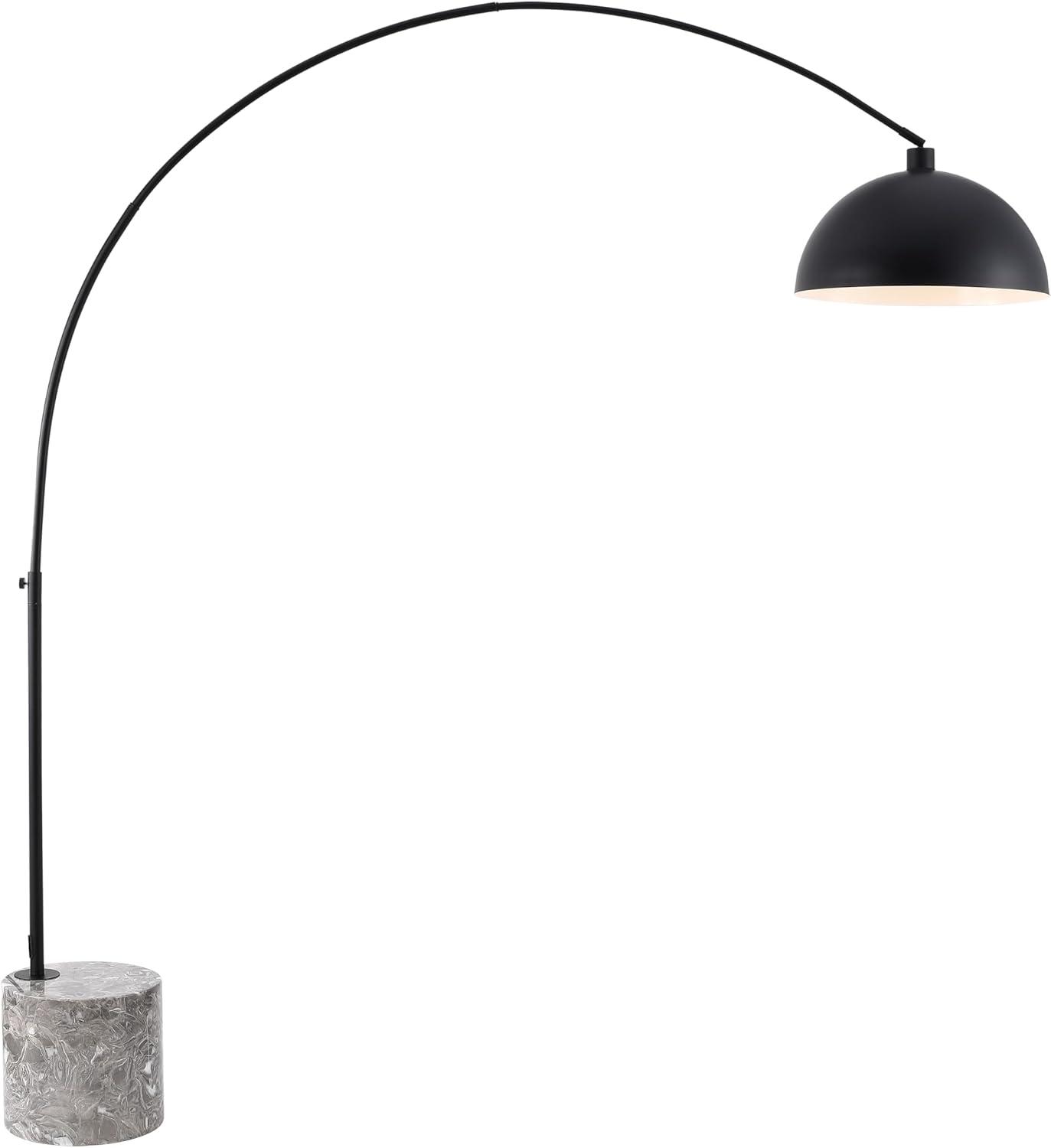 image:imageSAFAVIEH Couture Lighting Collection Rosabellina Black amp Grey 80Inch Dimmable Marble Floor Lamp Modern Arched Metal Shade LED Bulb Included CTL1105B