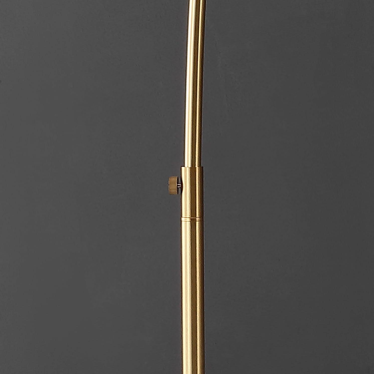 image:imageSAFAVIEH Couture Lighting Collection Rosabellina Gold amp White 80Inch Dimmable Marble Floor Lamp Modern Arched Metal Shade LED Bulb Included CTL1105A