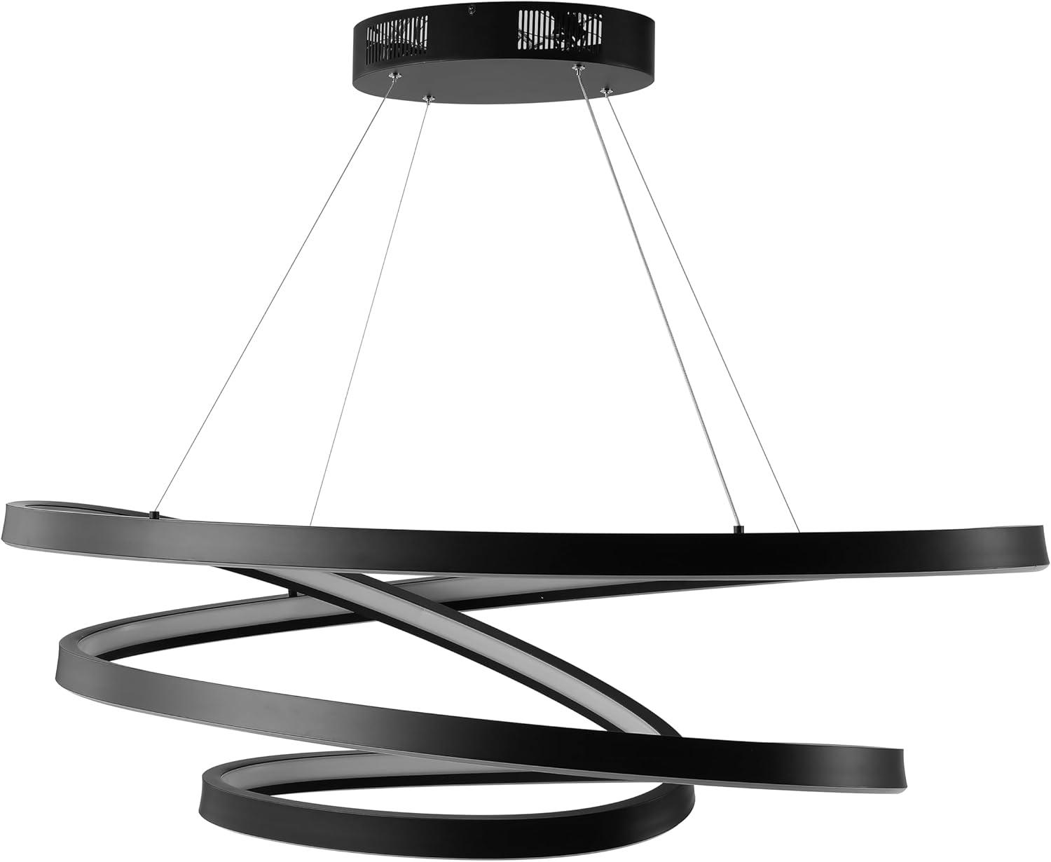 image:imageSAFAVIEH Couture Lighting Collection Brianne Modern White Infinity LED ChandelierBlack
