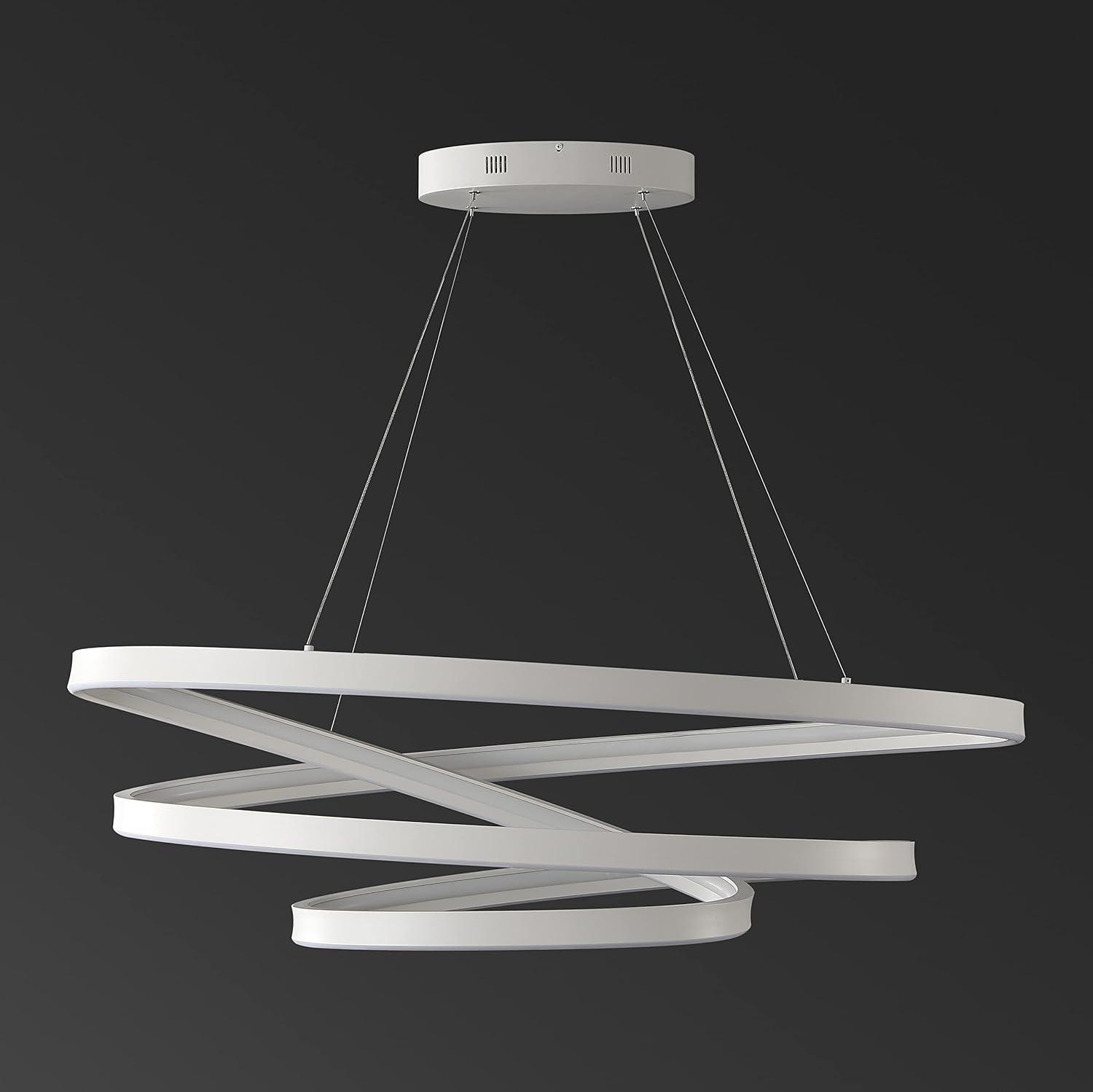 image:imageSAFAVIEH Couture Lighting Collection Brianne Modern White Infinity LED ChandelierWhite