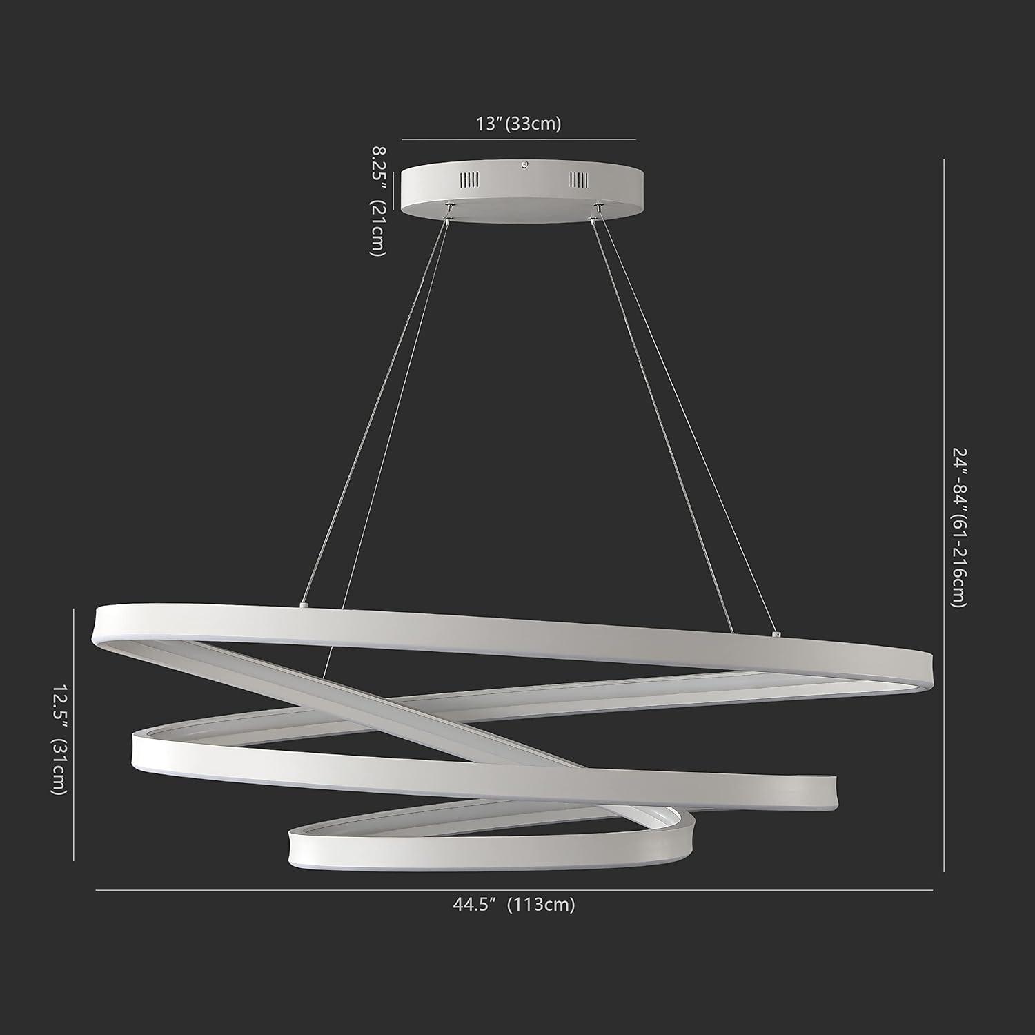image:imageSAFAVIEH Couture Lighting Collection Brianne Modern White Infinity LED ChandelierWhite