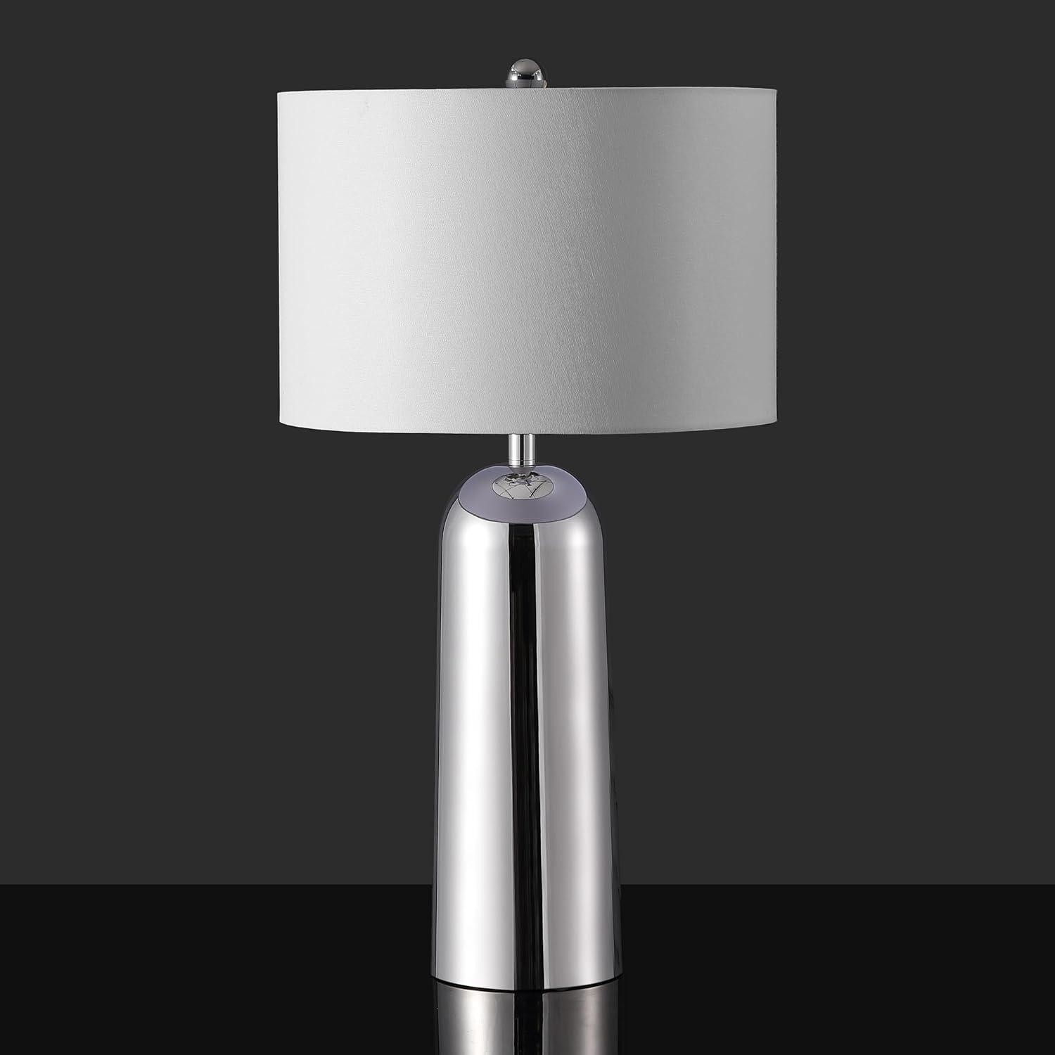 image:imageSAFAVIEH Couture Lighting Collection Chadric SilverWhite 29inch Table Lamp for Bedroom Living Room Home Office Desk Nightstand LED Bulb IncludedSilverWhite