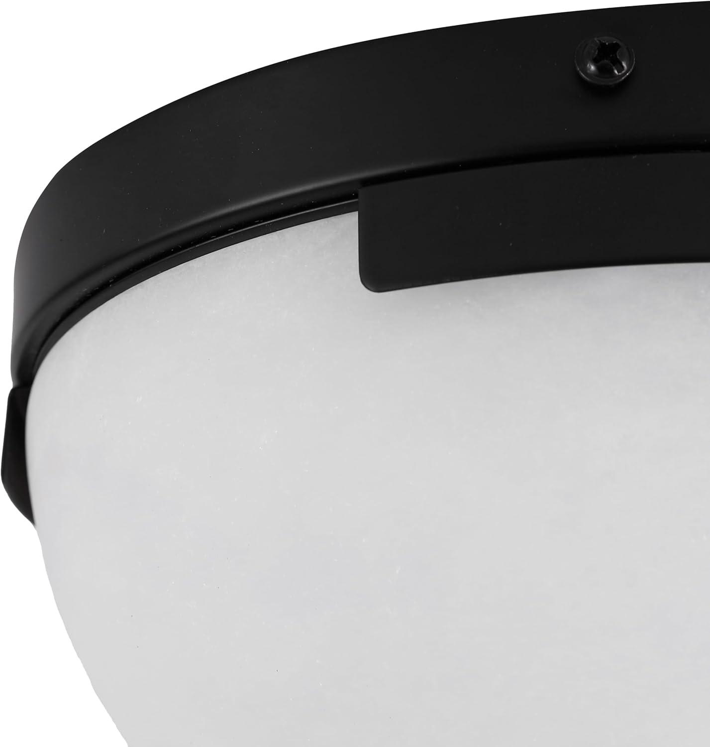 image:imageSAFAVIEH Couture Lighting Collection Eddie SilverOffWhite Alabaster Flush Mount Ceiling Light LED Bulb IncludedBlackOff White