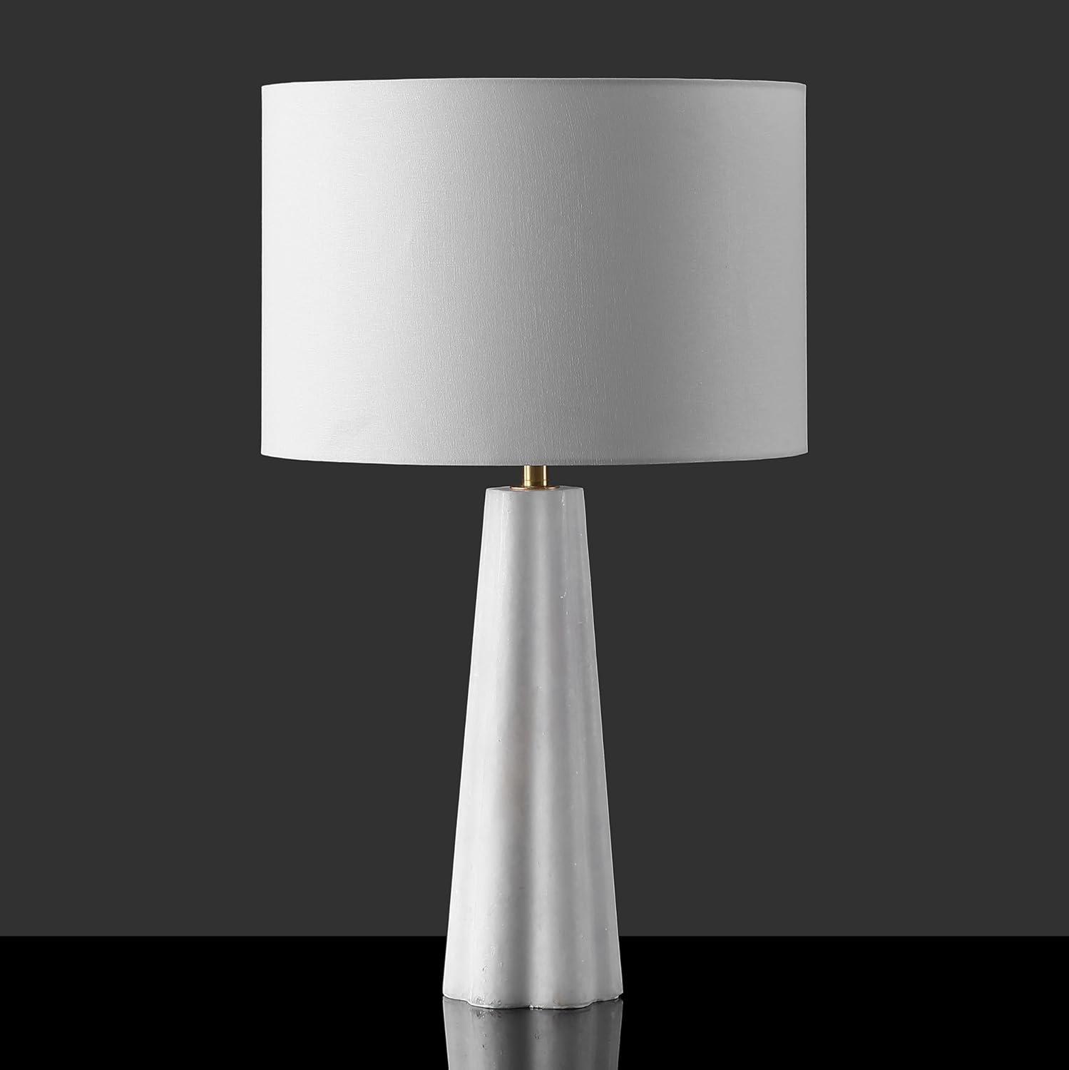 image:imageSAFAVIEH Couture Lighting Collection Ophelie White 25inch Table Lamp for Bedroom Living Room Home Office Desk Nightstand LED Bulb Included