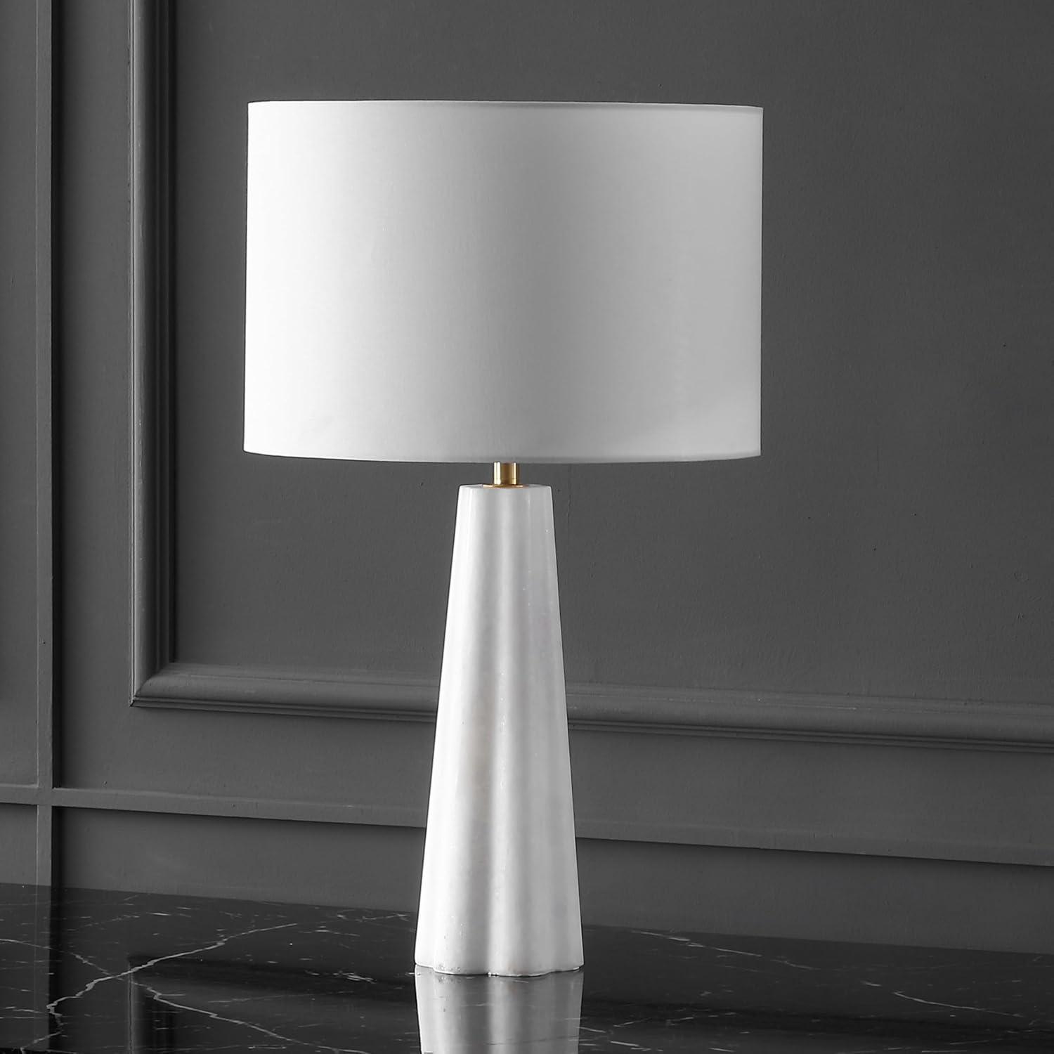 image:imageSAFAVIEH Couture Lighting Collection Ophelie White 25inch Table Lamp for Bedroom Living Room Home Office Desk Nightstand LED Bulb Included