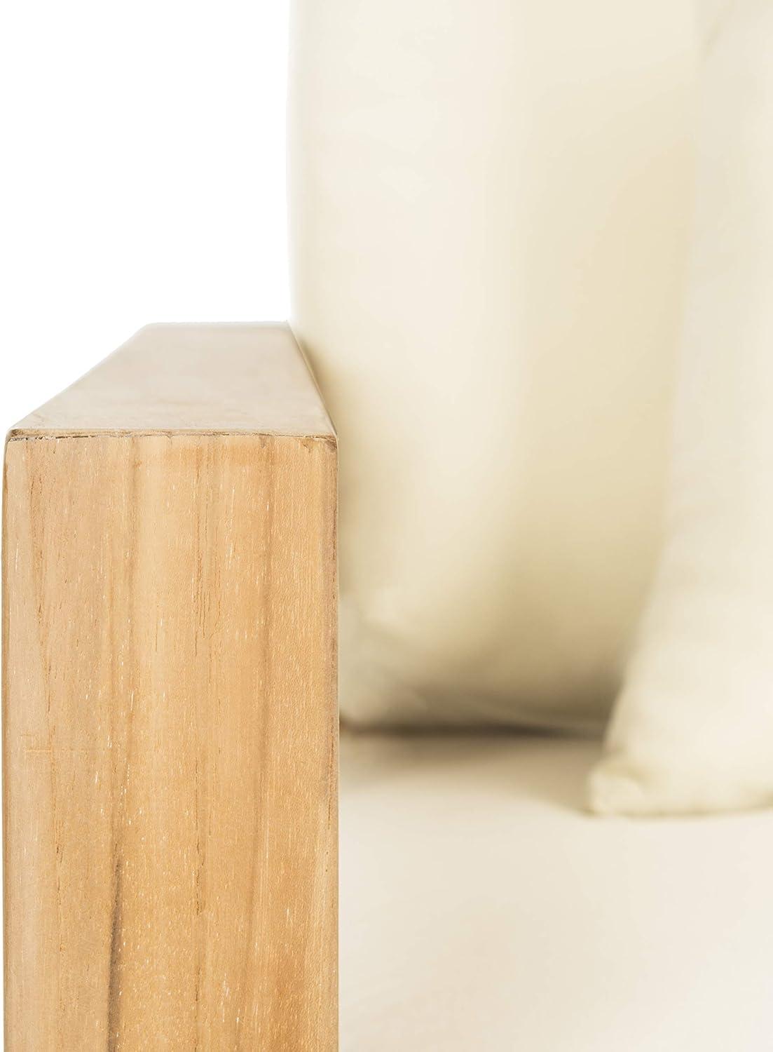 image:imageSAFAVIEH Couture Montford Brazilian Teak IndoorOutdoor Arm ChairBeige