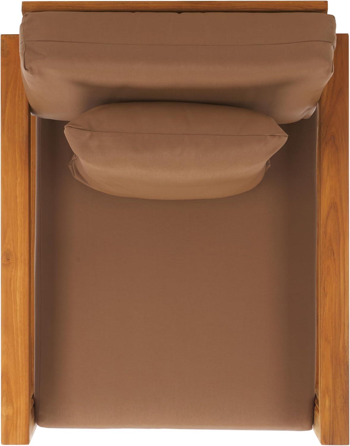 image:imageSAFAVIEH Couture Montford Brazilian Teak IndoorOutdoor Arm ChairGrey