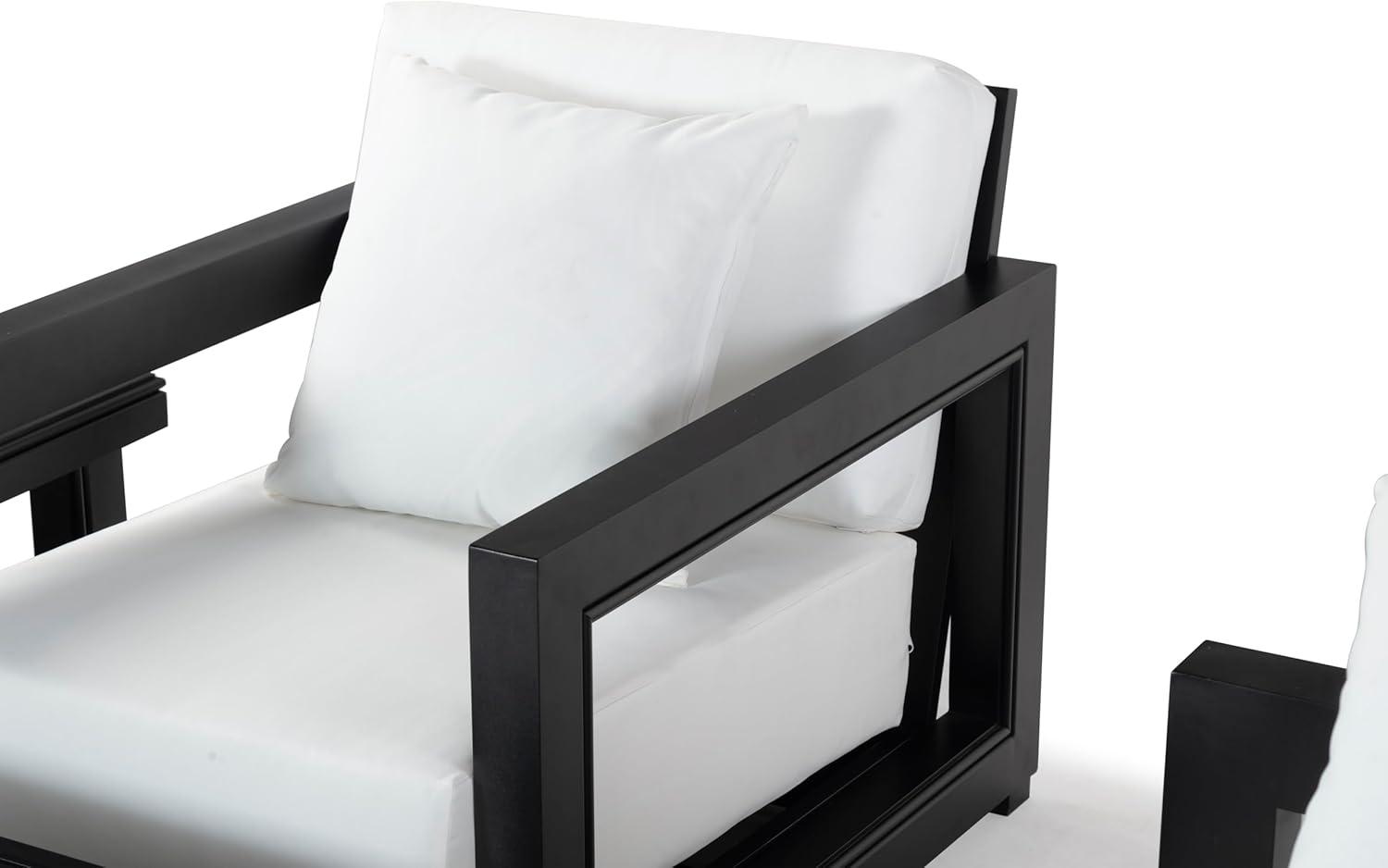 image:imageSAFAVIEH Couture Montford Brazilian Teak IndoorOutdoor Arm ChairNavy