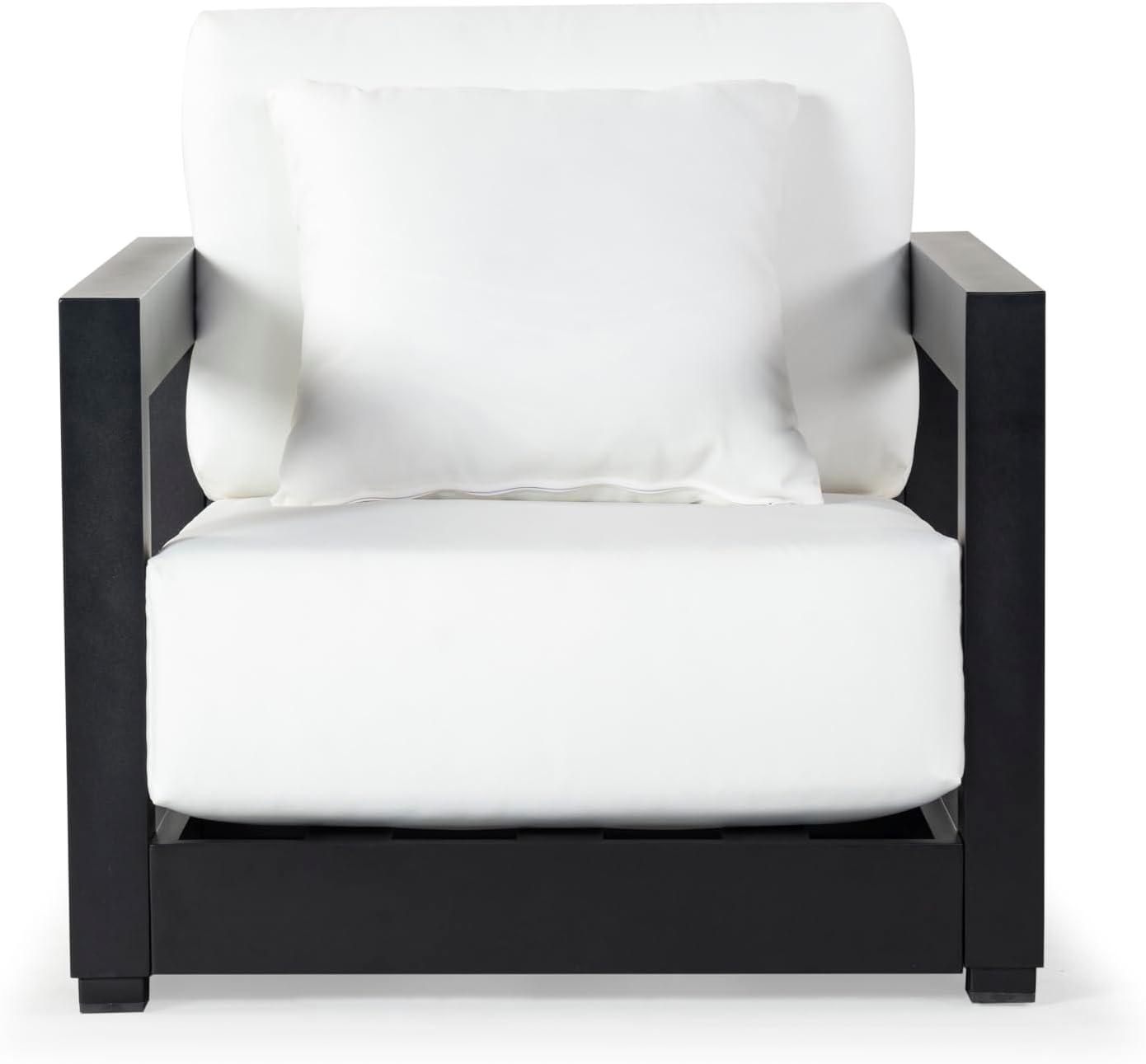image:imageSAFAVIEH Couture Montford Brazilian Teak IndoorOutdoor Arm ChairNavy