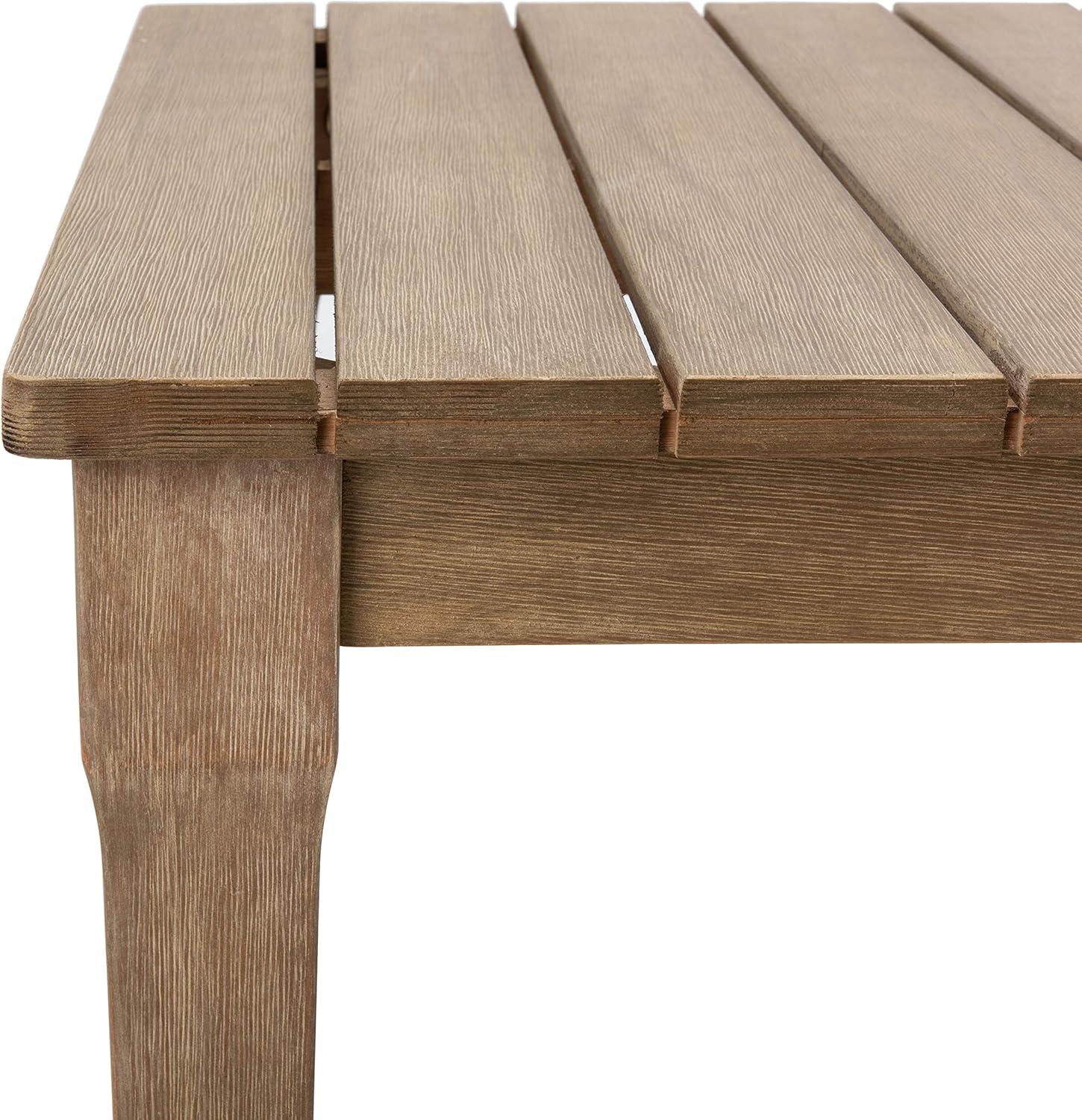 image:imageSAFAVIEH Couture Patio Martinique Natural Wood Outdoor Coffee TableNatural