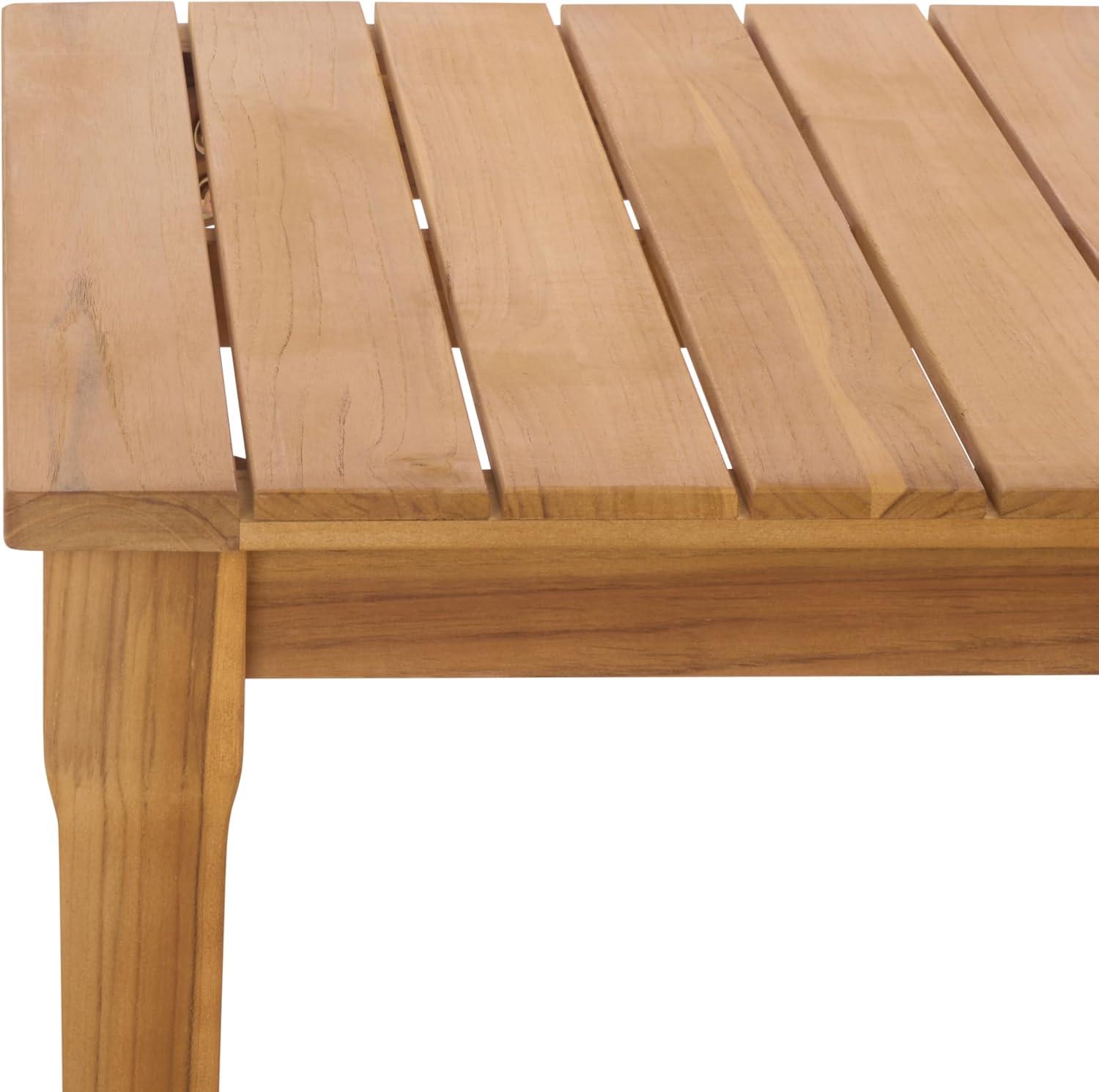 image:imageSAFAVIEH Couture Patio Martinique Natural Wood Outdoor Coffee TableNatural Teak