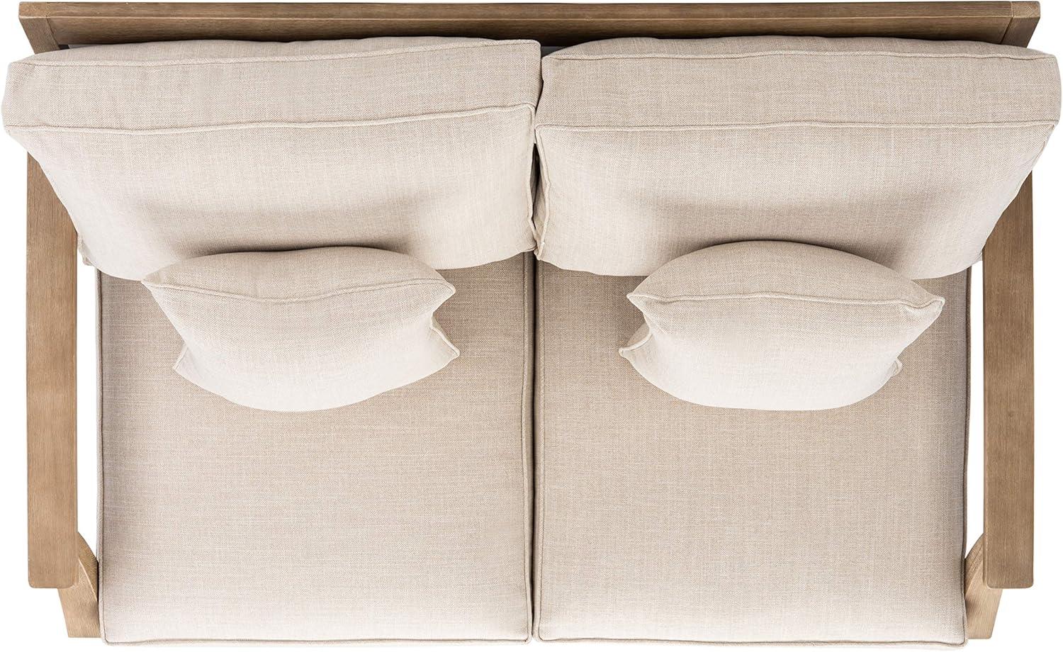 image:imageSAFAVIEH Couture Patio Martinique Natural and White Wood Outdoor Loveseat NaturalWhiteNaturalBeige