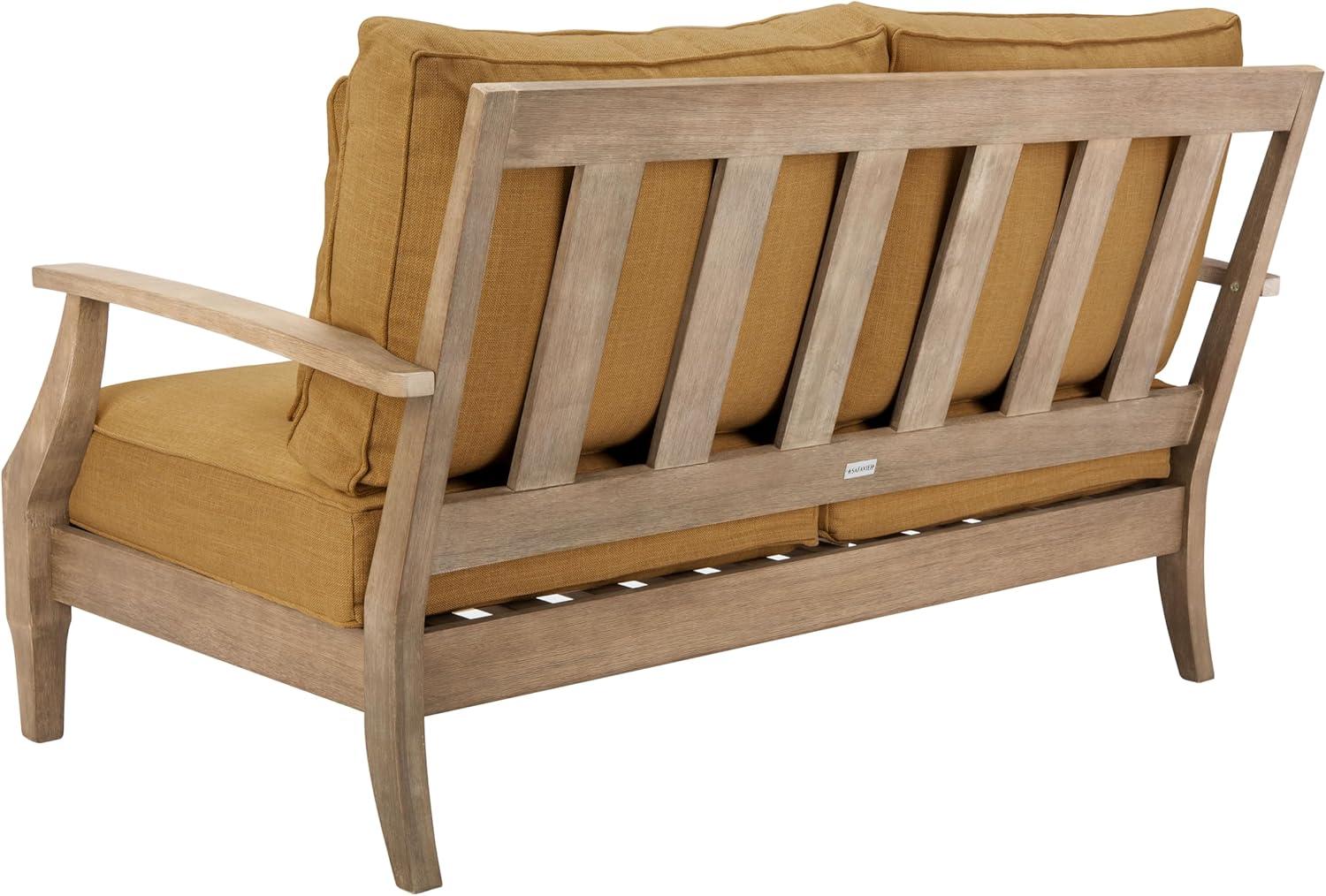 image:imageSAFAVIEH Couture Patio Martinique Natural and White Wood Outdoor Loveseat NaturalWhiteNaturalBrown
