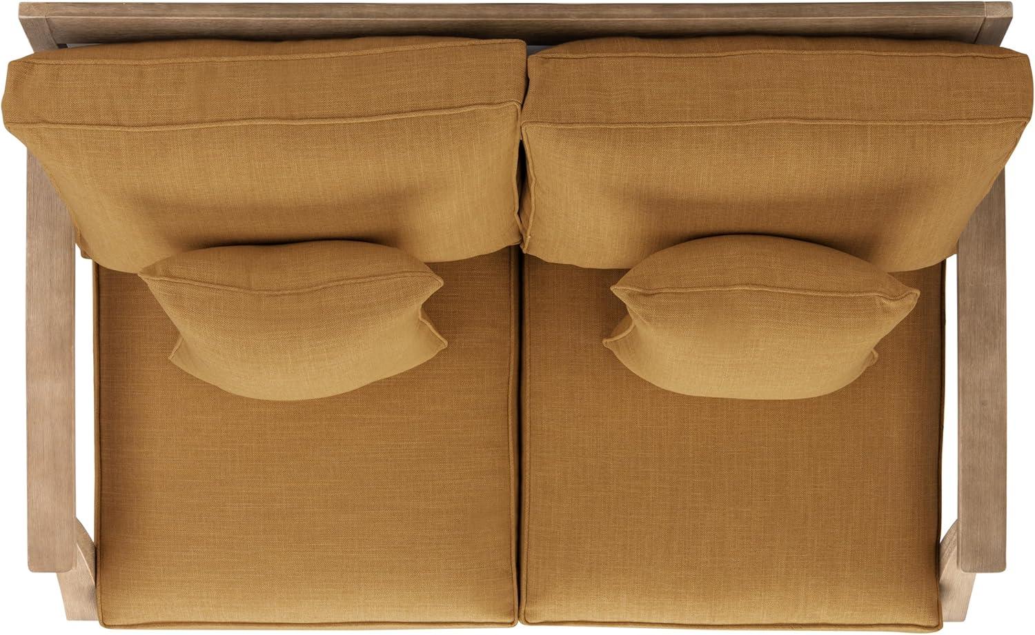 image:imageSAFAVIEH Couture Patio Martinique Natural and White Wood Outdoor Loveseat NaturalWhiteNaturalBrown