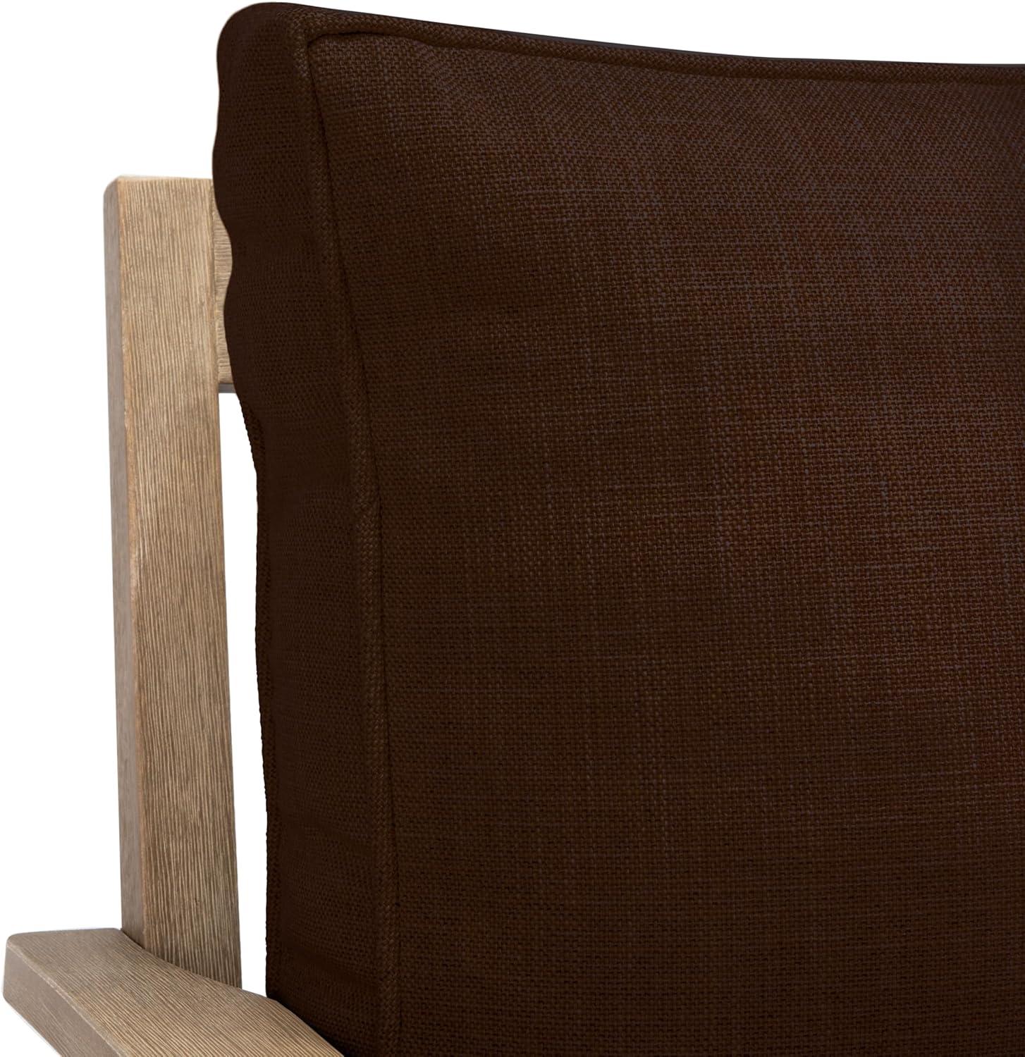 image:imageSAFAVIEH Couture Patio Martinique Natural and White Wood Outdoor Loveseat NaturalWhiteNaturalDark Brown