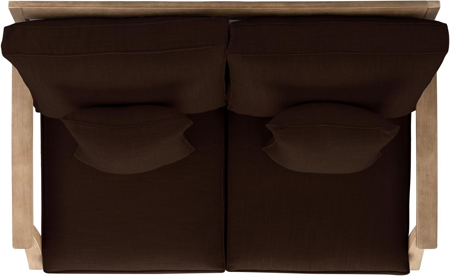 image:imageSAFAVIEH Couture Patio Martinique Natural and White Wood Outdoor Loveseat NaturalWhiteNaturalDark Brown