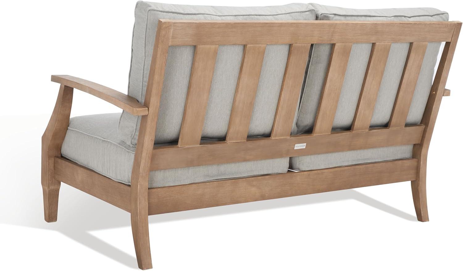 image:imageSAFAVIEH Couture Patio Martinique Natural and White Wood Outdoor Loveseat NaturalWhiteNaturalGrey