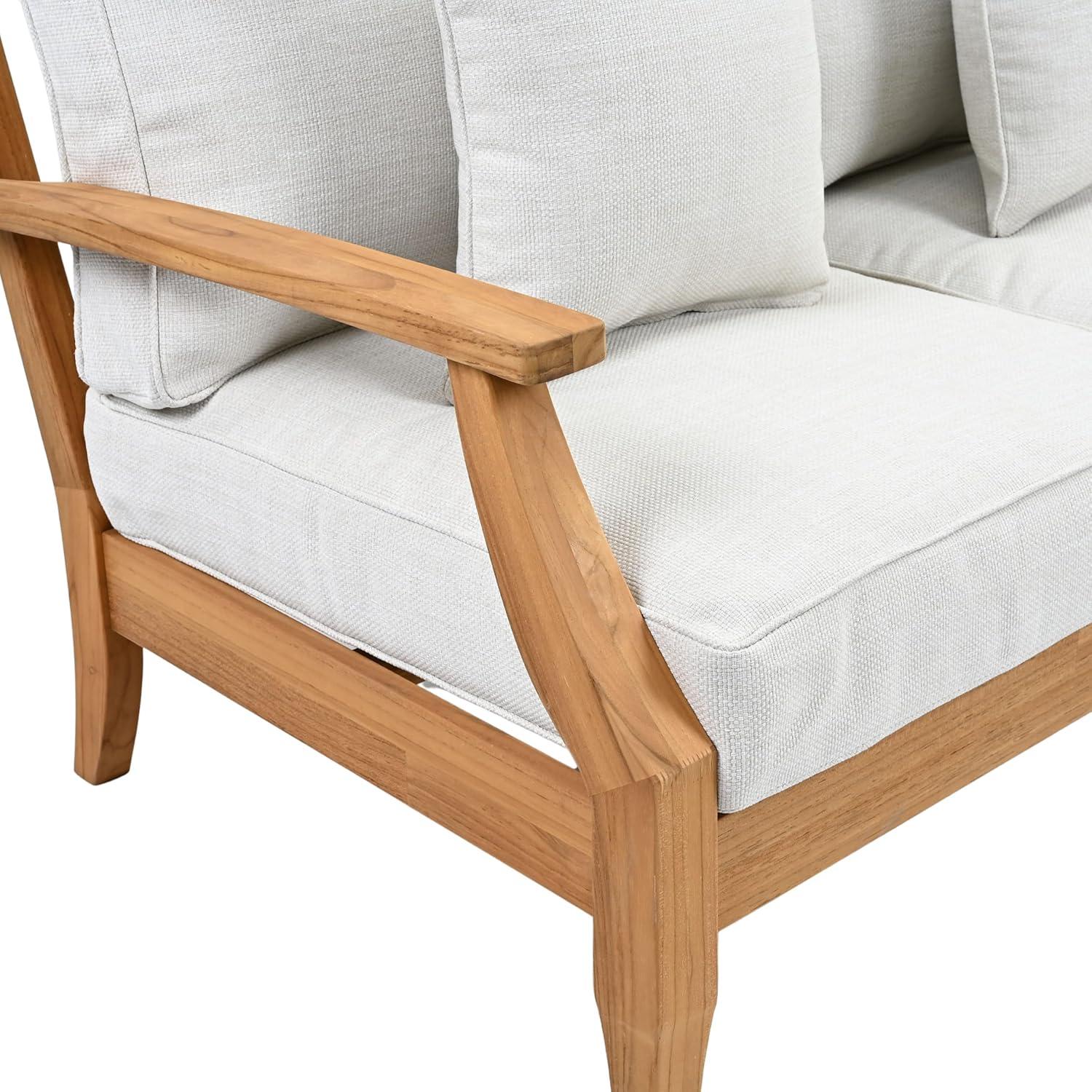 image:imageSAFAVIEH Couture Patio Martinique Natural and White Wood Outdoor Loveseat NaturalWhiteWhiteNatural Teak