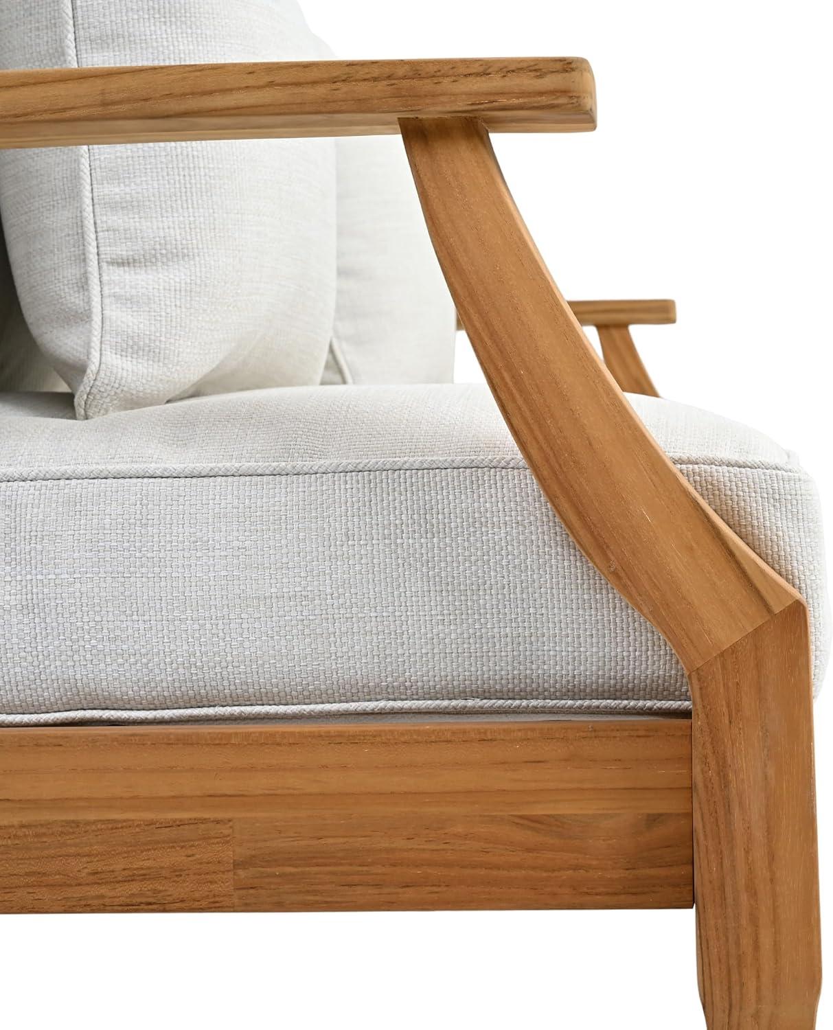 image:imageSAFAVIEH Couture Patio Martinique Natural and White Wood Outdoor Loveseat NaturalWhiteWhiteNatural Teak