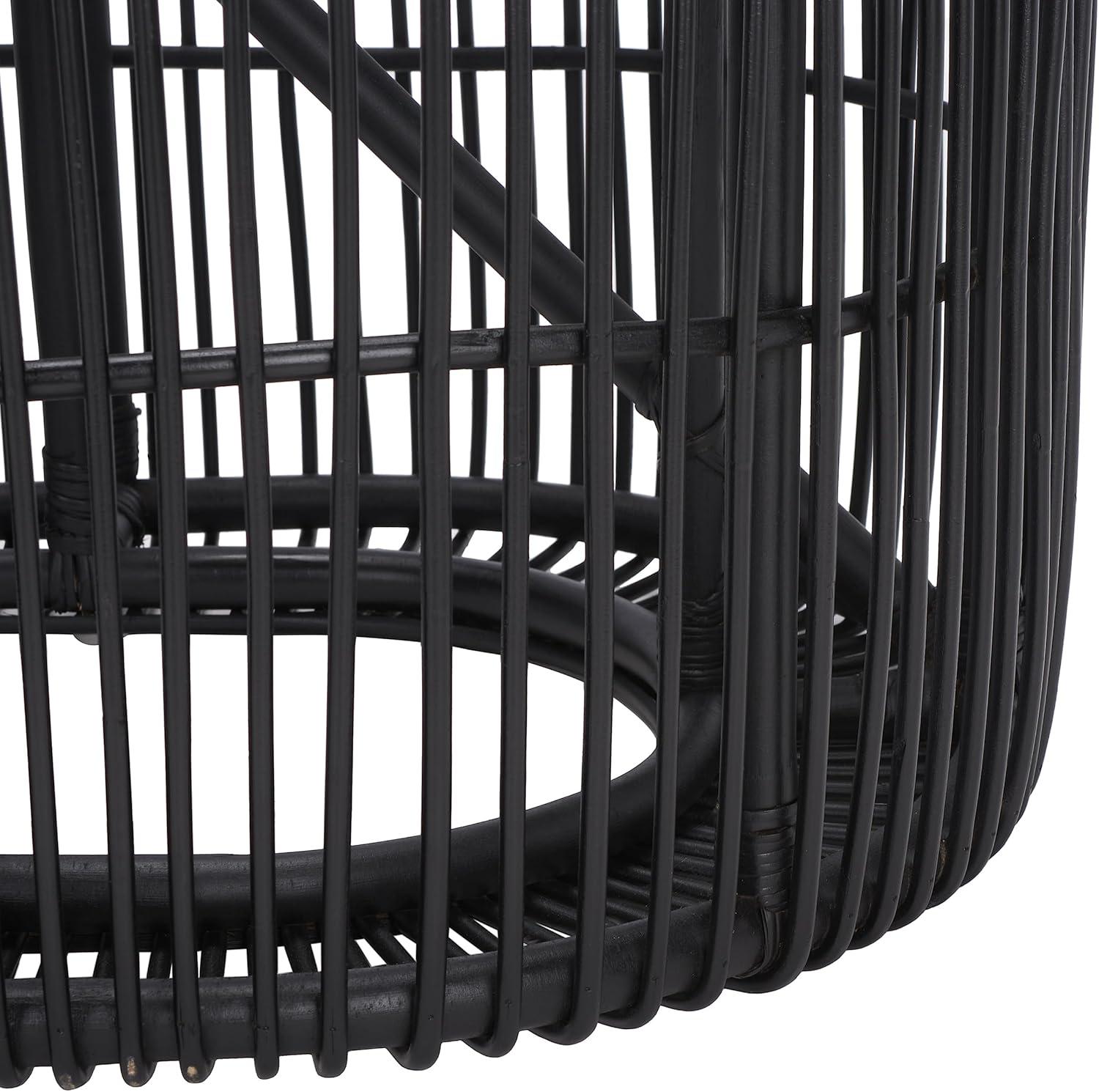 image:imageSAFAVIEH Home Collection Jabez Natural Honey Brown Oval Rattan Coffee Table Fully Assembled Tropical Coastal Design COF6509ABlack