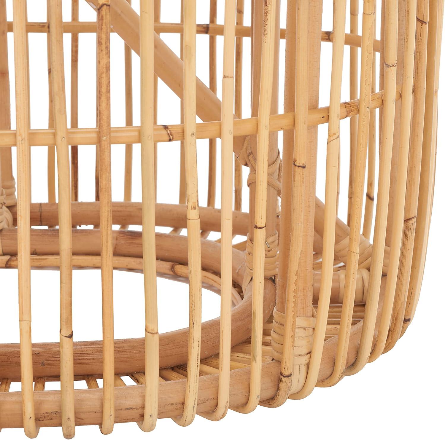 image:imageSAFAVIEH Home Collection Jabez Natural Honey Brown Oval Rattan Coffee Table Fully Assembled Tropical Coastal Design COF6509AHoney Natural