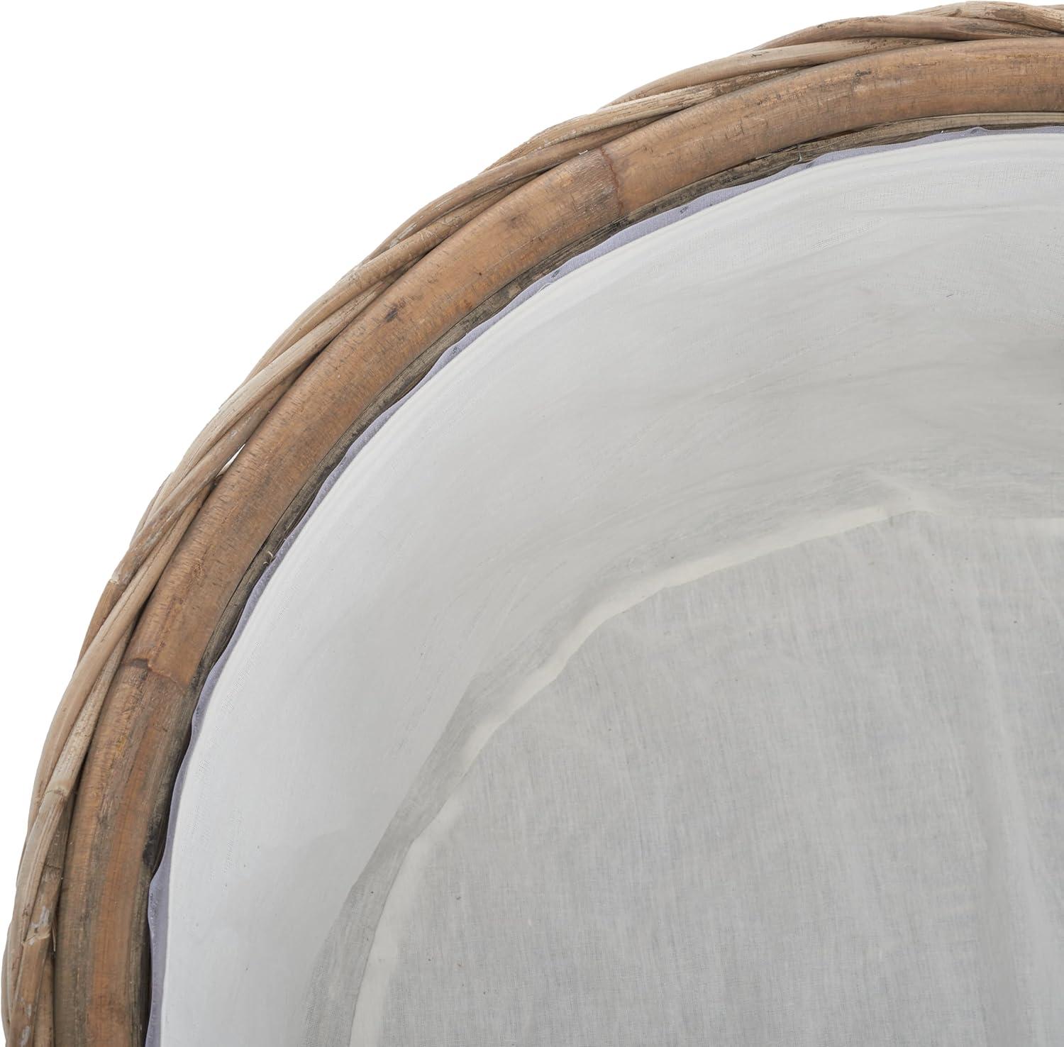 image:imageSAFAVIEH Home Collection Jesse Grey Wicker Storage Round Coffee Table Fully Assembled Handwoven Rattan with LiftOff Lid amp CottonLined Interior Decorative Living Room Accent SEA7034BGrey