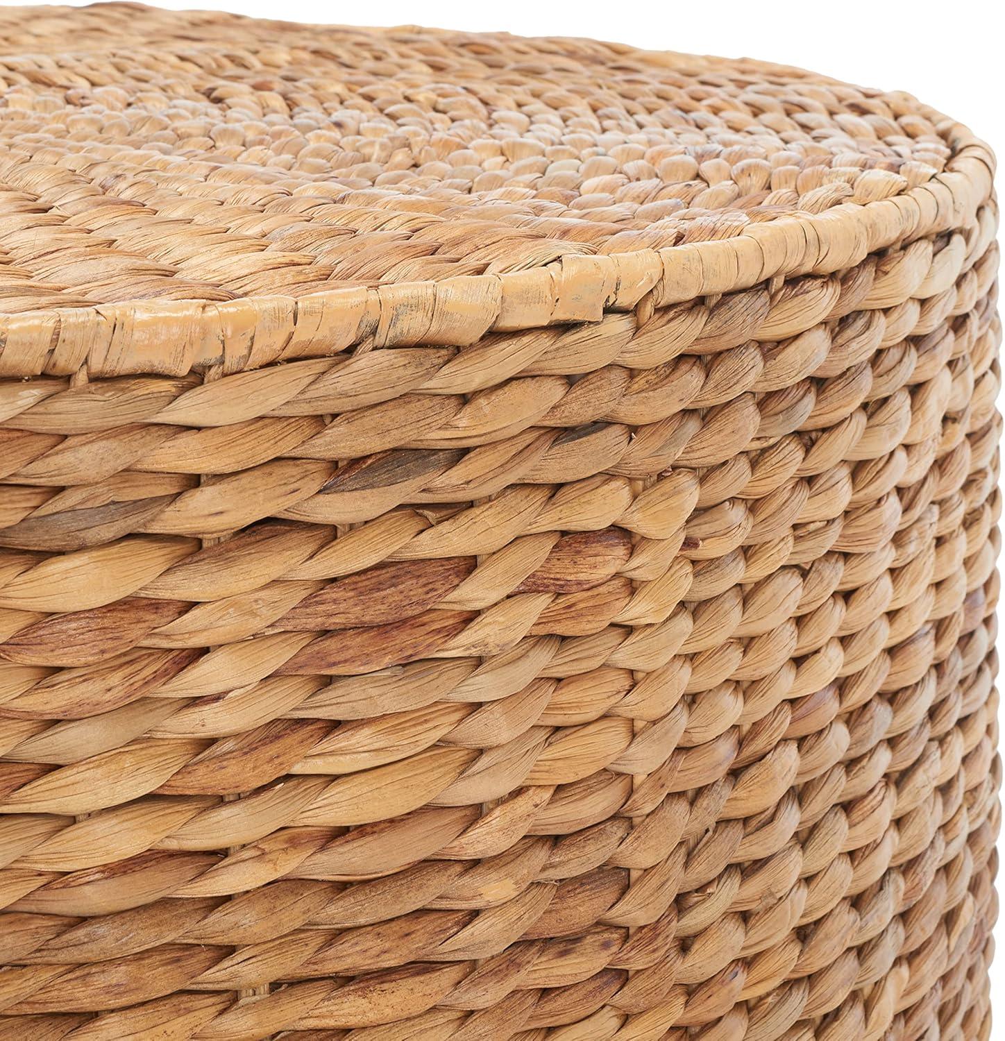 image:imageSAFAVIEH Home Collection Jesse Wicker Coffee Table Fully Assembled Natural Fiber Accent Coffee Table with Iron Legs Modern Coastal Style SEA7035A