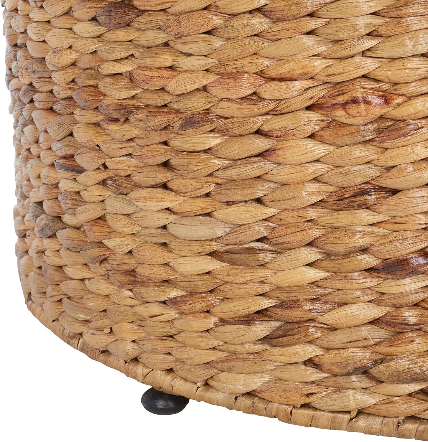 image:imageSAFAVIEH Home Collection Jesse Wicker Coffee Table Fully Assembled Natural Fiber Accent Coffee Table with Iron Legs Modern Coastal Style SEA7035A