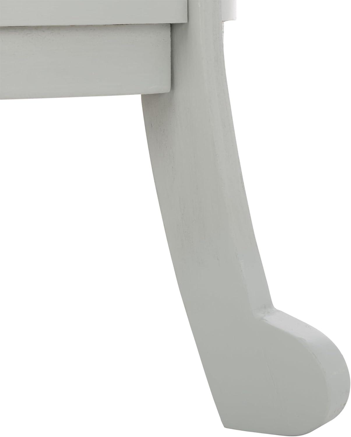 image:imageSAFAVIEH Home Collection Mary Vintage Grey Pedestal End Table with Shelf Classic Cabriole Design Round Accent Table for Living Room or Bedroom AMH5711ARobins Egg Blue