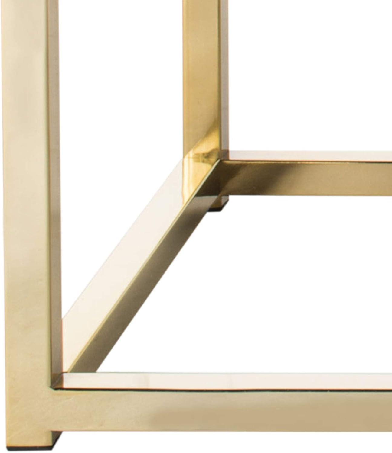 image:imageSAFAVIEH Home Collection Reynolds Black Tufted Upholstered Accent Bench Modern ParsonsStyle Open Frame Bench with Brass Legs for Bedroom Entryway or Living Room FOX6225EBlack Brass