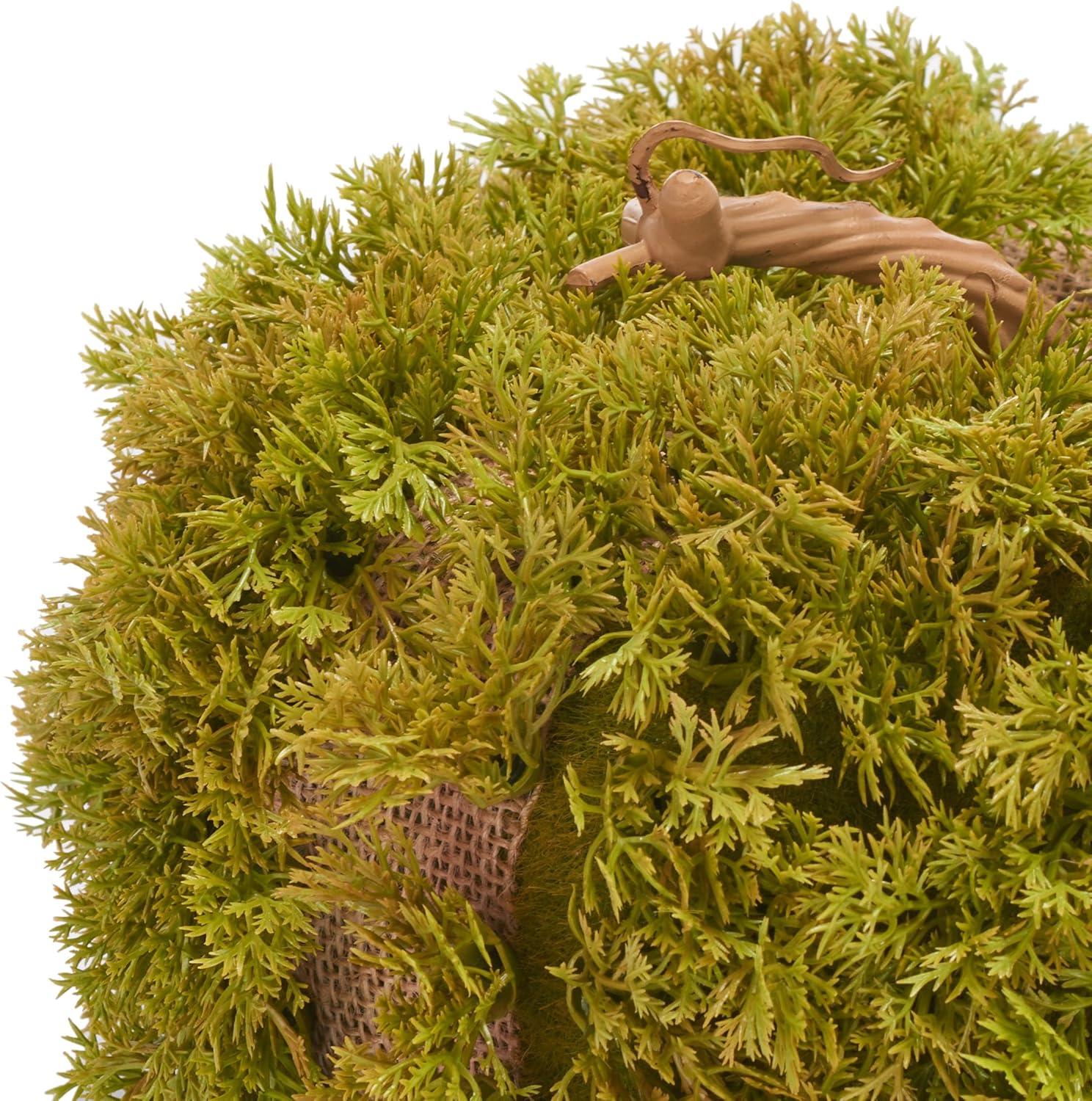 image:imageSAFAVIEH Home Collection 10inch Decorative Artificial Moss Pumpkin Fully AssembledGreen