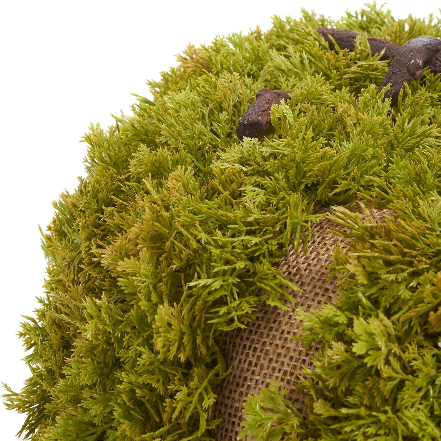 image:imageSAFAVIEH Home Collection 15inch Decorative Artificial Moss Pumpkin Fully Assembled