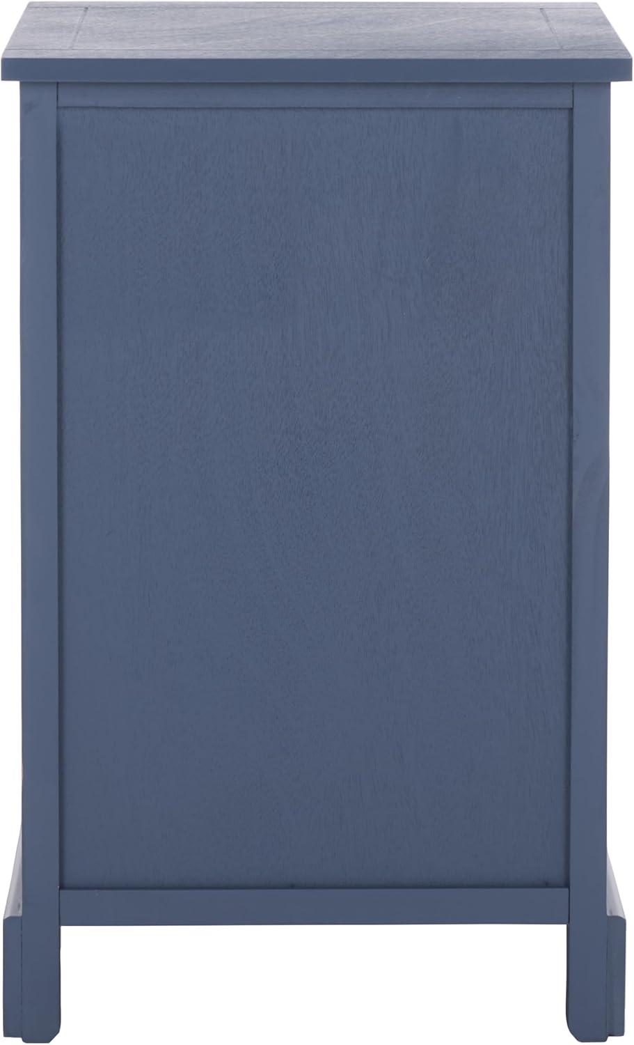 image:imageSAFAVIEH Home Collection Carrie Distressed Cream Natural Wicker 3Drawer Storage Nightstand Side Table Fully AssembledBlue