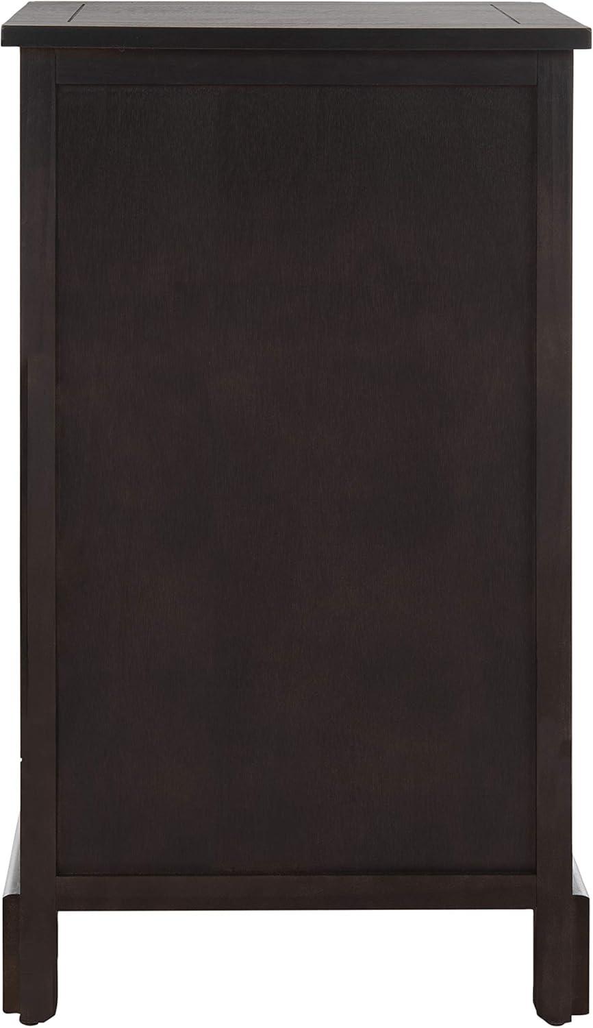 image:imageSAFAVIEH Home Collection Carrie Distressed Cream Natural Wicker 3Drawer Storage Nightstand Side Table Fully AssembledBrown