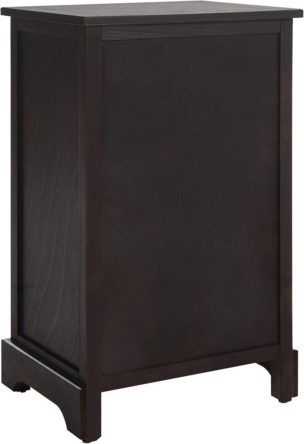 image:imageSAFAVIEH Home Collection Carrie Distressed Cream Natural Wicker 3Drawer Storage Nightstand Side Table Fully AssembledBrown