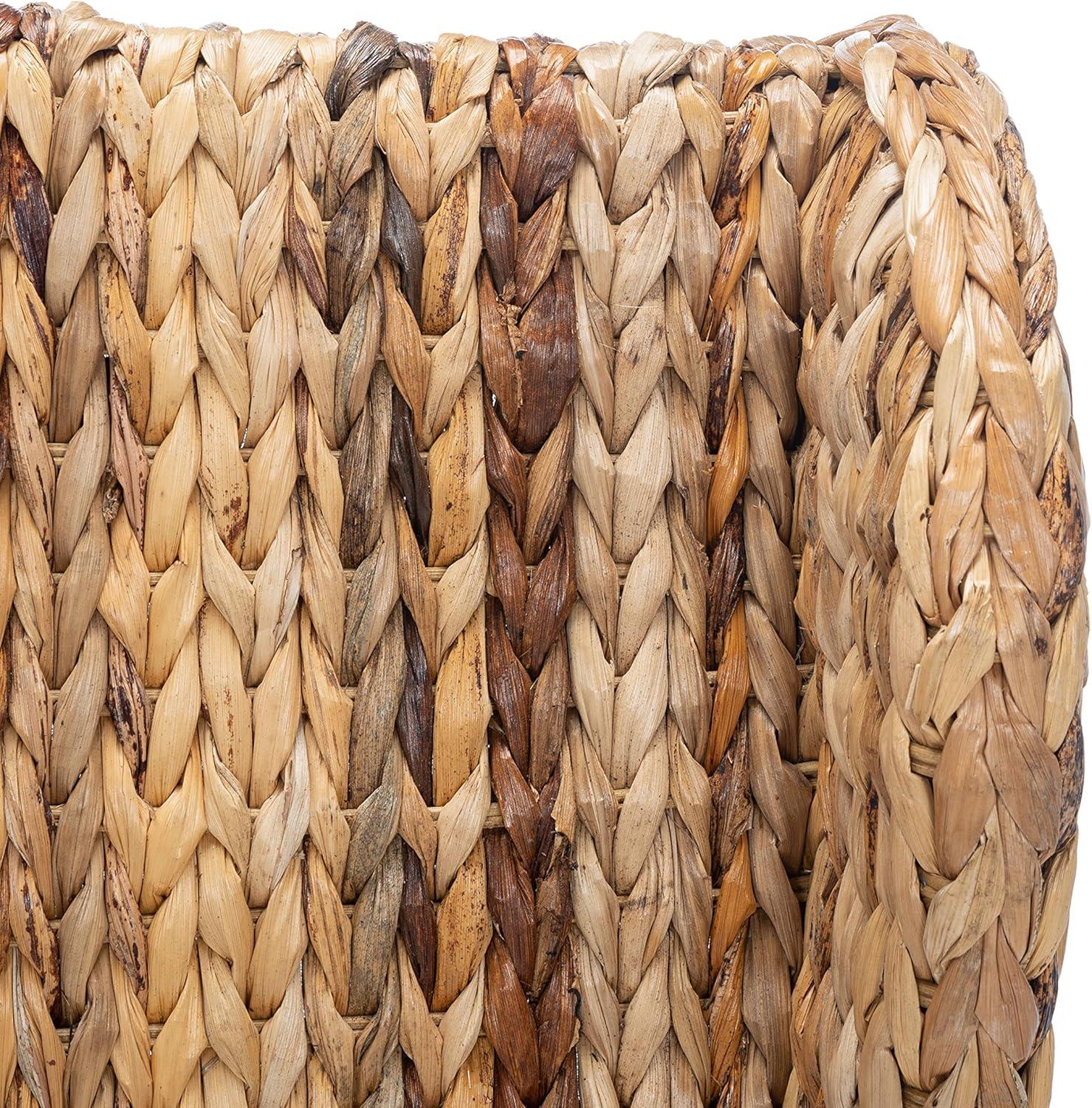 image:imageSAFAVIEH Home Collection Finola Coastal Braided Rattan Legs Queen Size Bed BED8002AQ NaturalEspressoNatural Espresso