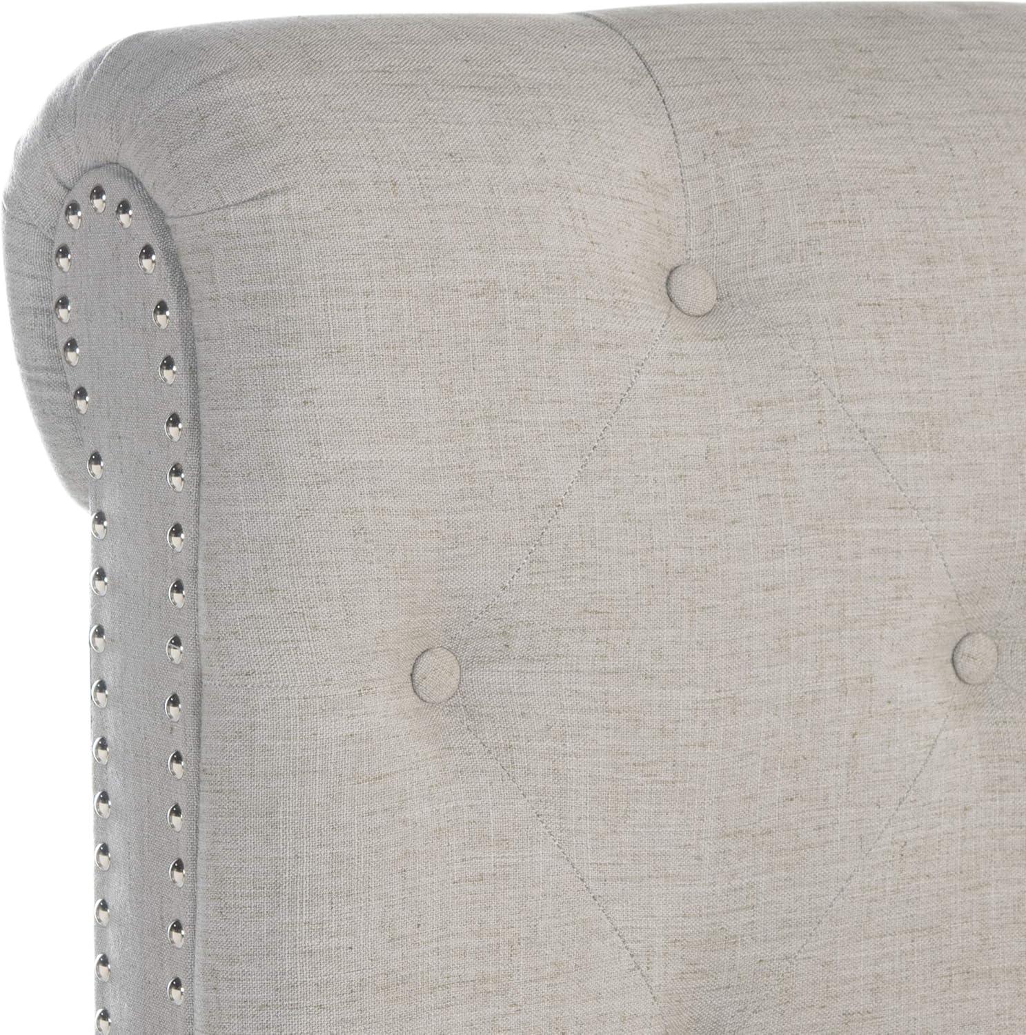 image:imageSAFAVIEH Home Collection Hathaway Taupe amp Rustic Oak Bed QueenLight Grey