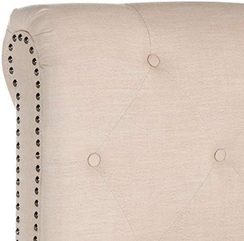image:imageSAFAVIEH Home Collection Hathaway Taupe amp Rustic Oak Bed QueenTaupe