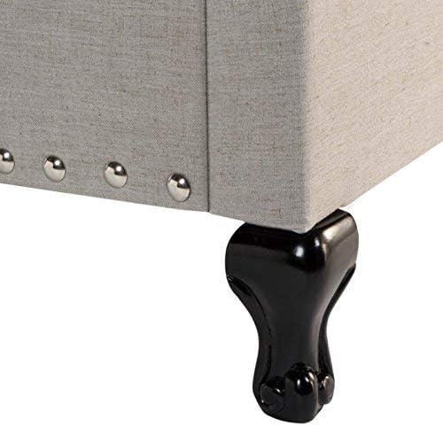 image:imageSAFAVIEH Home Collection Hathaway Taupe amp Rustic Oak Bed QueenTaupe