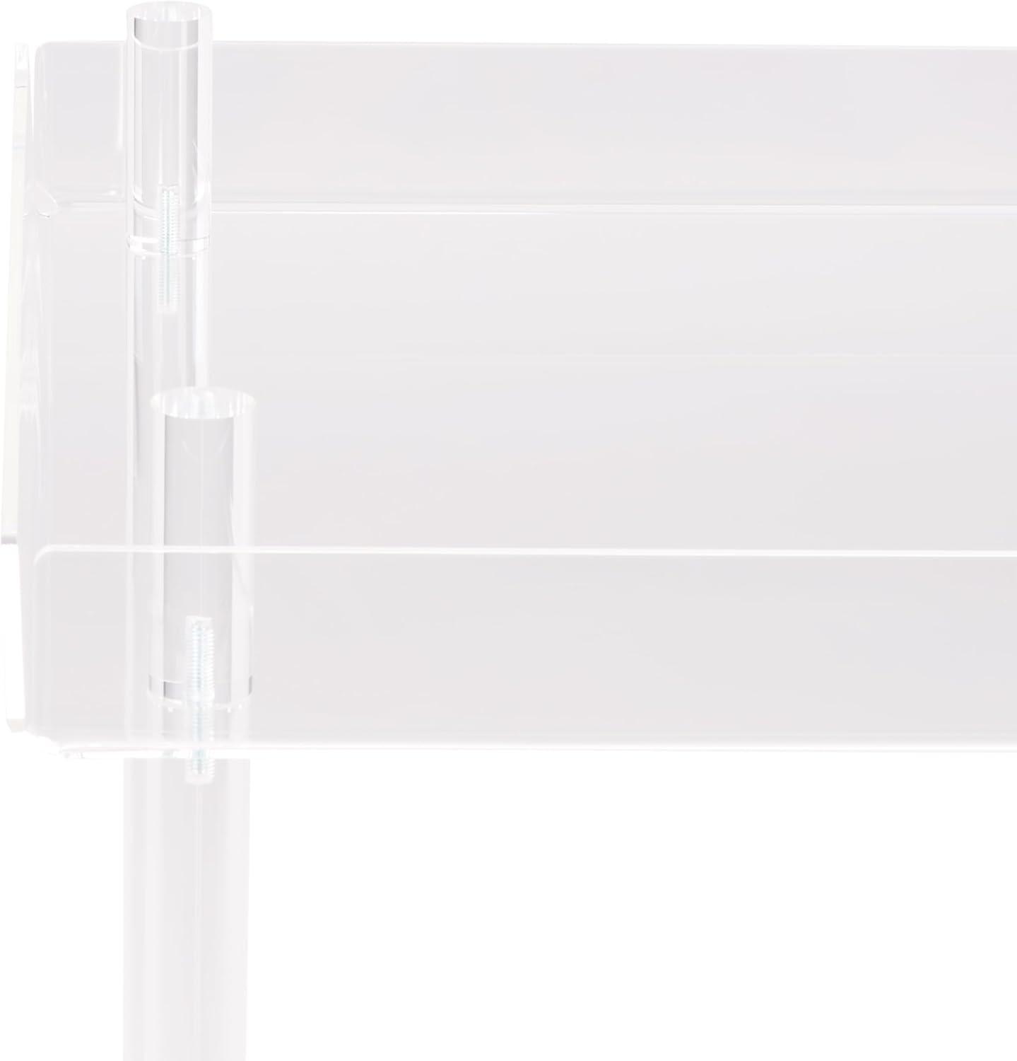 image:imageSAFAVIEH Home Collection Healy White Kitchen Cart Clear