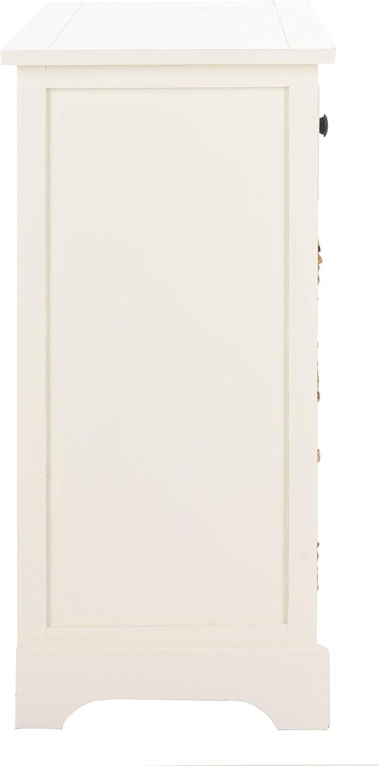 image:imageSAFAVIEH Home Collection Herman White Wash 6Drawer Wicker Basket Storage Unit Fully Assembled AMH5702GDistressed Cream