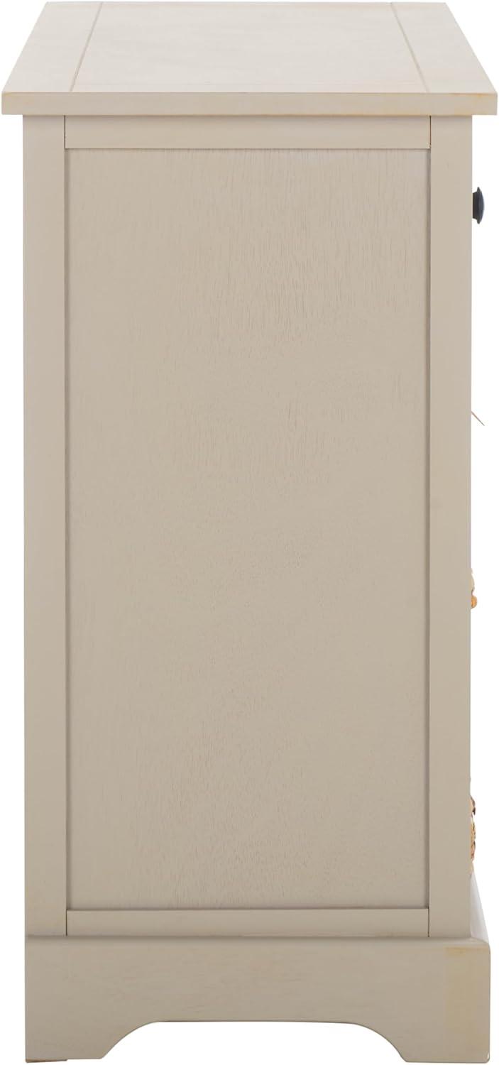 image:imageSAFAVIEH Home Collection Herman White Wash 6Drawer Wicker Basket Storage Unit Fully Assembled AMH5702GVintage Grey