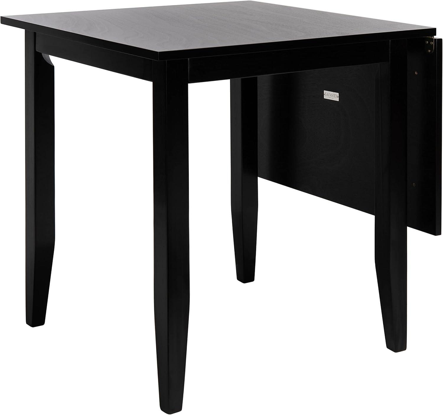 image:imageSAFAVIEH Home Collection Miliano Matte Black Drop End Leaf Dining Room Table DTB1404AMatte Black