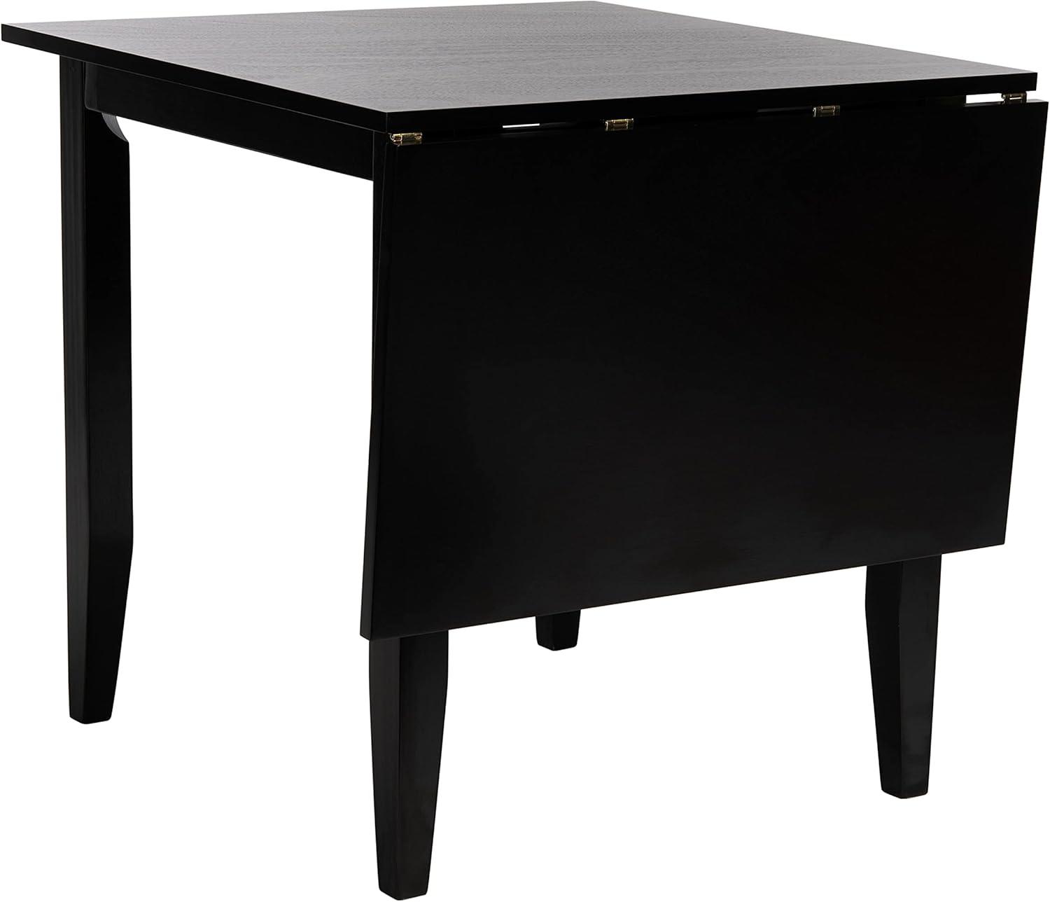image:imageSAFAVIEH Home Collection Miliano Matte Black Drop End Leaf Dining Room Table DTB1404AMatte Black