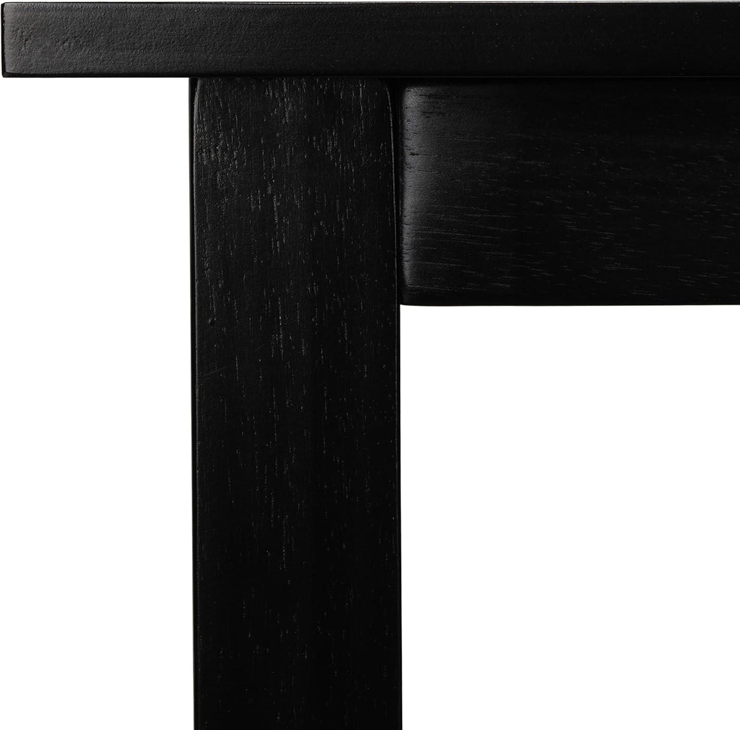 image:imageSAFAVIEH Home Collection Miliano Matte Black Drop End Leaf Dining Room Table DTB1404AMatte Black