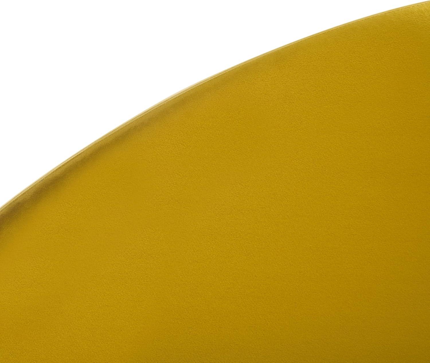 image:imageSAFAVIEH Home Collection Sunnira Mustard Velvet Channel Tufted Arched Queen Size HeadboardMustard Velvet