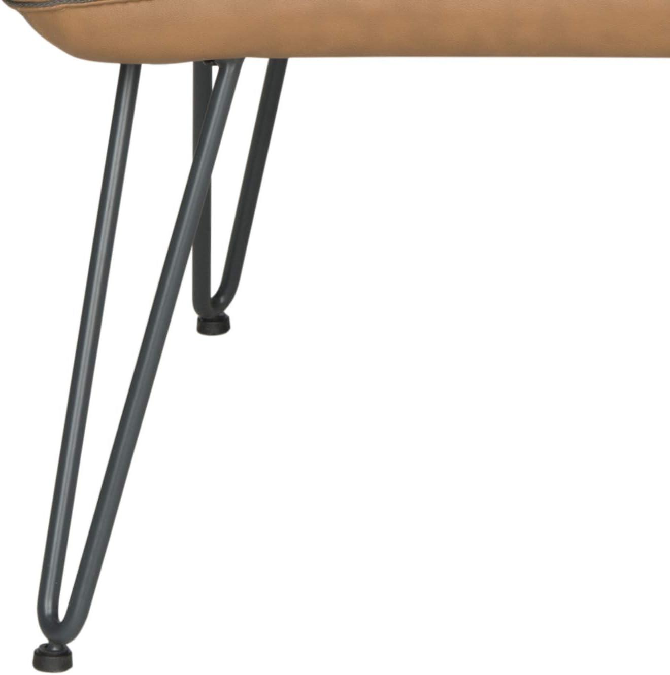 image:imageSAFAVIEH Home Johannes MidCentury Camel Brown Arm Chair 0Camel