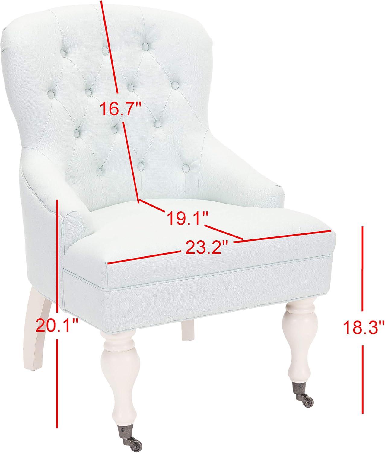 image:imageSAFAVIEH Mercer Collection Robert Light Brown Linen Club ChairRobins Egg Blue